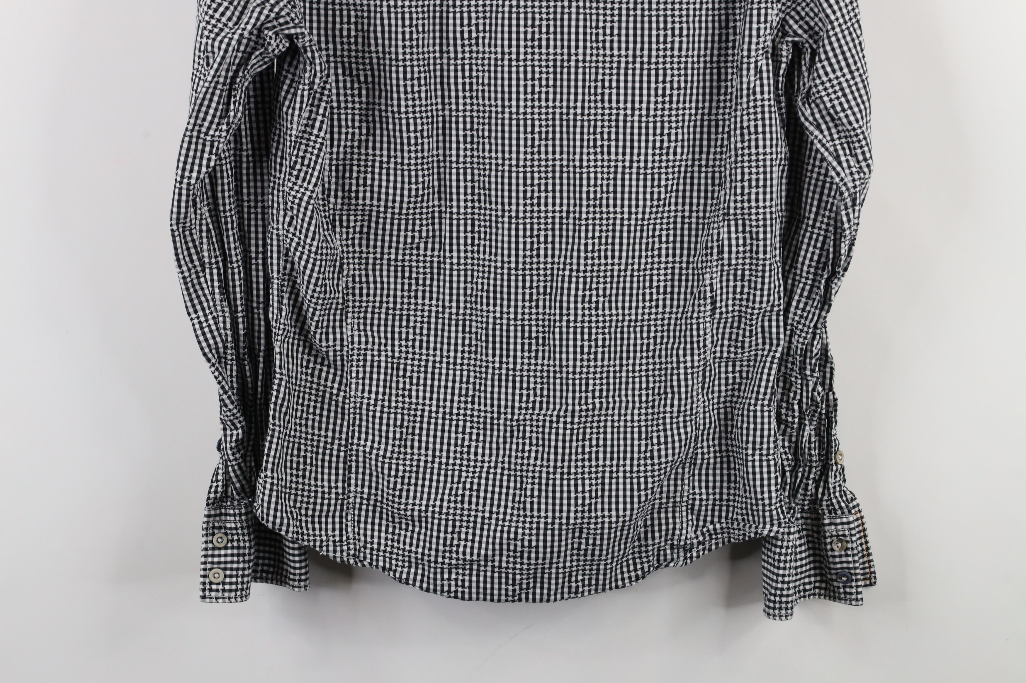Hugo Boss × Vintage Hugo Boss Checkered Houndstooth Collared Button Shirt Cotton Size US S / EU 44-46 / 1 - 12 Thumbnail