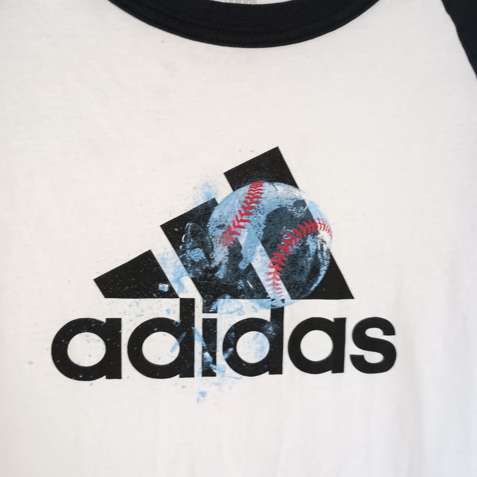 Adidas Adidas Mens Triple Stripe Graphic Baseball T Shirt White Bla Size US M / EU 48-50 / 2 - 5 Thumbnail