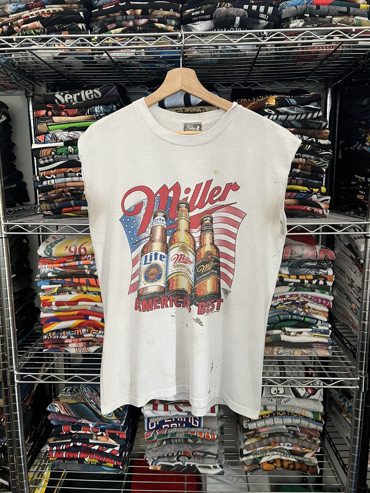 Budweiser 80s Miller America’s Best Beer Promo Tee Size US L / EU 52-54 / 3 - 1 Thumbnail