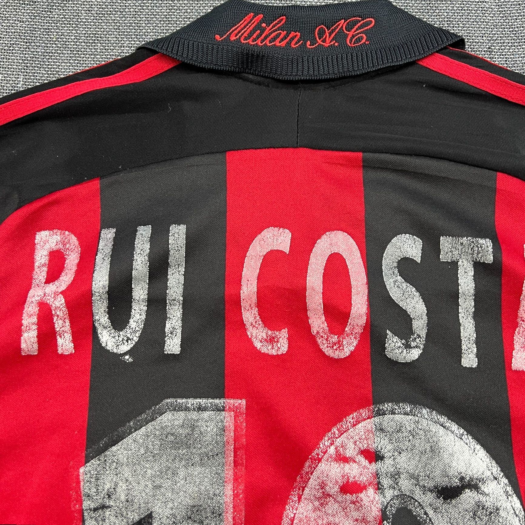 Adidas AC Milan 2000 2001 2002 Home Rui Costa Football Jersey Mens Medium Adidas Shirt T-Shirt Multicolor Size US M / EU 48-50 / 2 - 7 Thumbnail