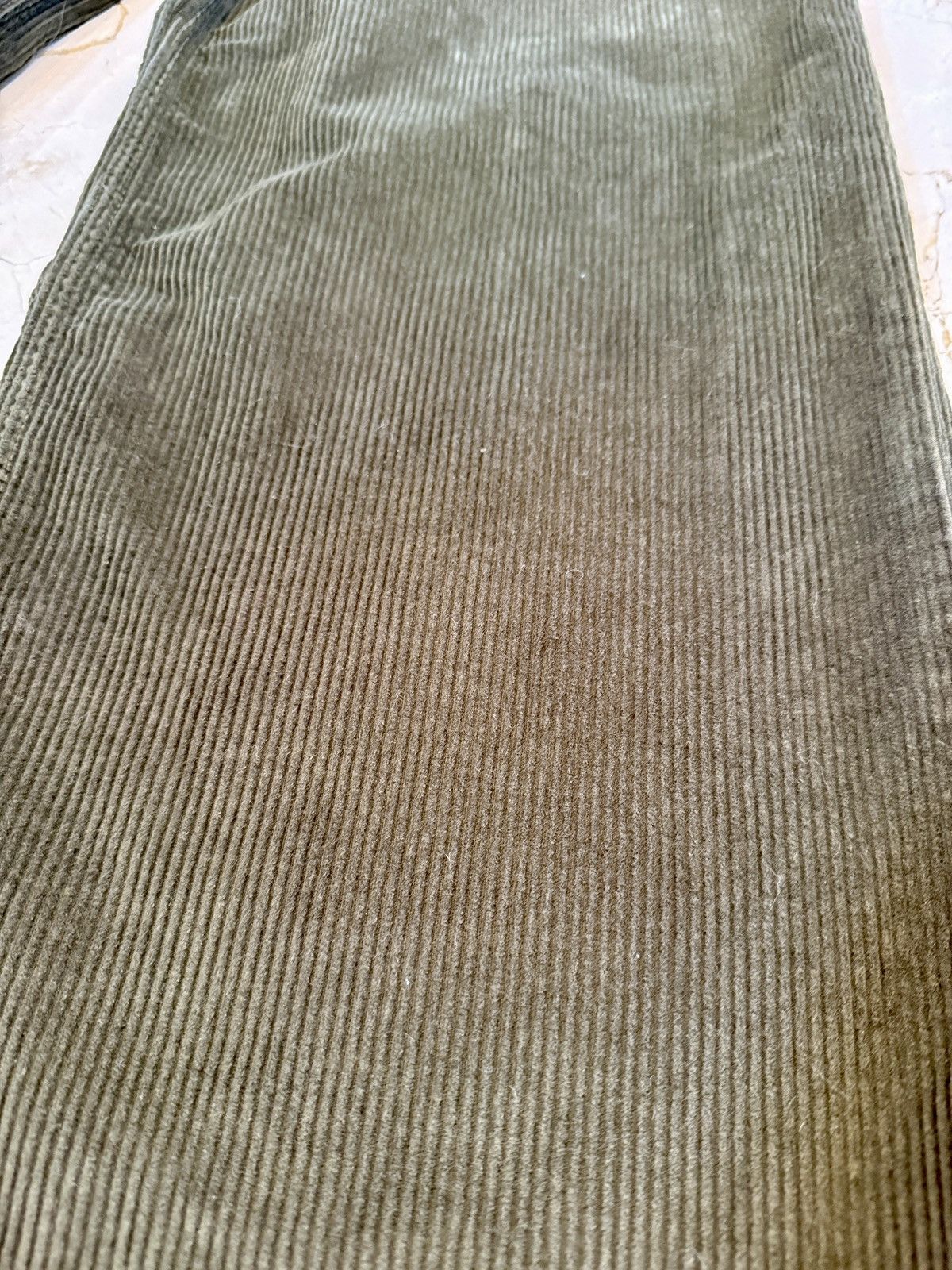 Asos ASOS DESIGN Olive Corduroy Straight/Wide Leg Pants (W30 L34) Size US 30 / EU 46 - 4 Thumbnail