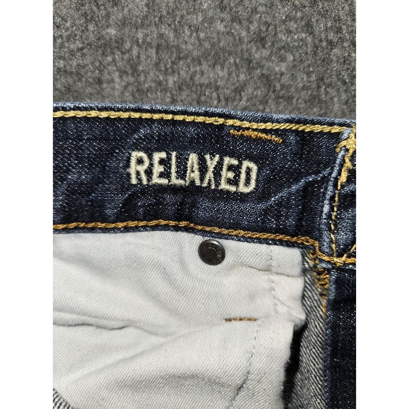 American Eagle Outfitters American Eagle Outfitters Jeans Mens 33x34 Relaxed Straight Denim Dark Wash Blue Size US 33 - 3 Thumbnail