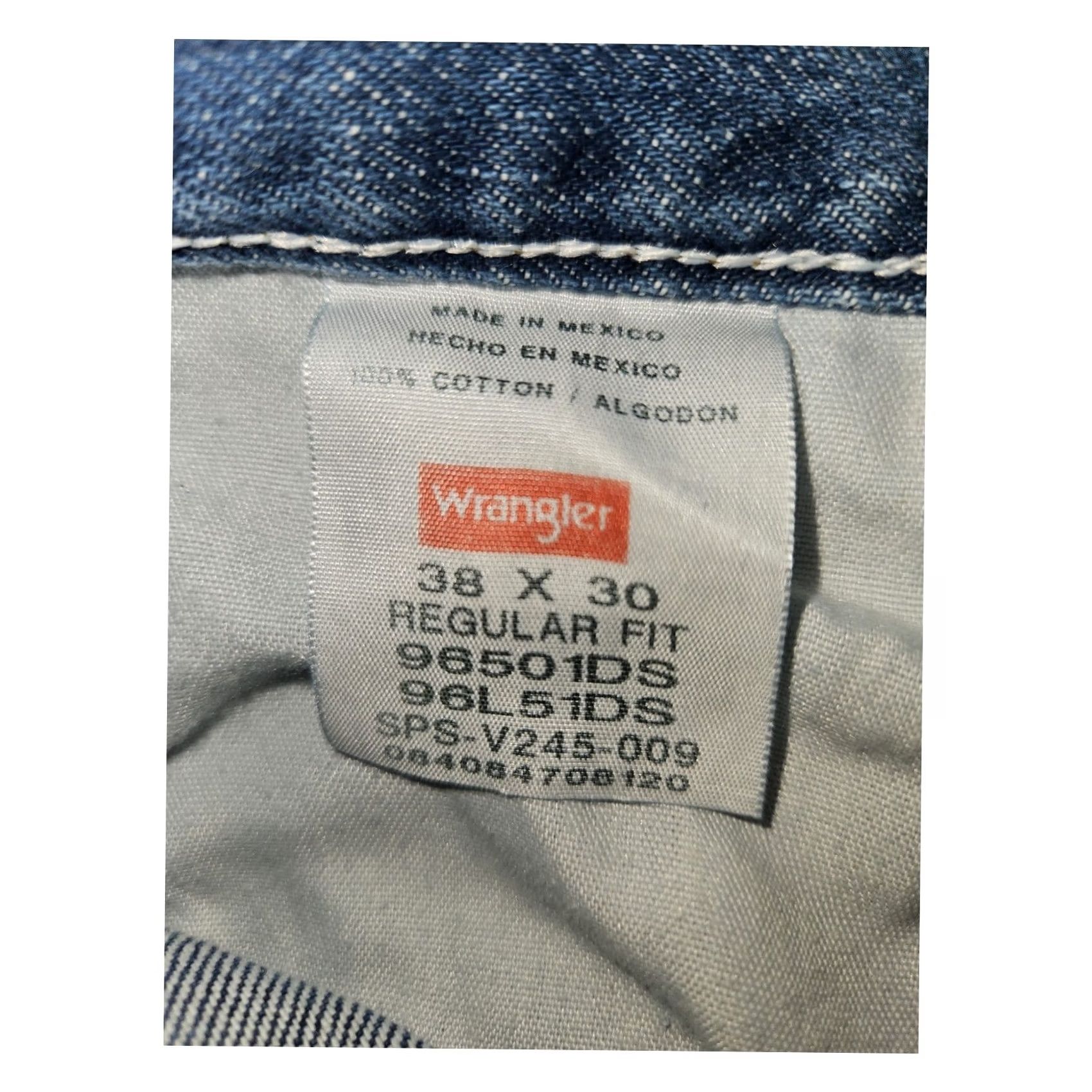 Wrangler Wrangler Jeans Regular Straight Blue Denim Cowboy Western Mens 38x28 Size 38 Inseam 28 Cotton Denim Logo Back Pocket Size US 38 / EU 54 - 2 Thumbnail