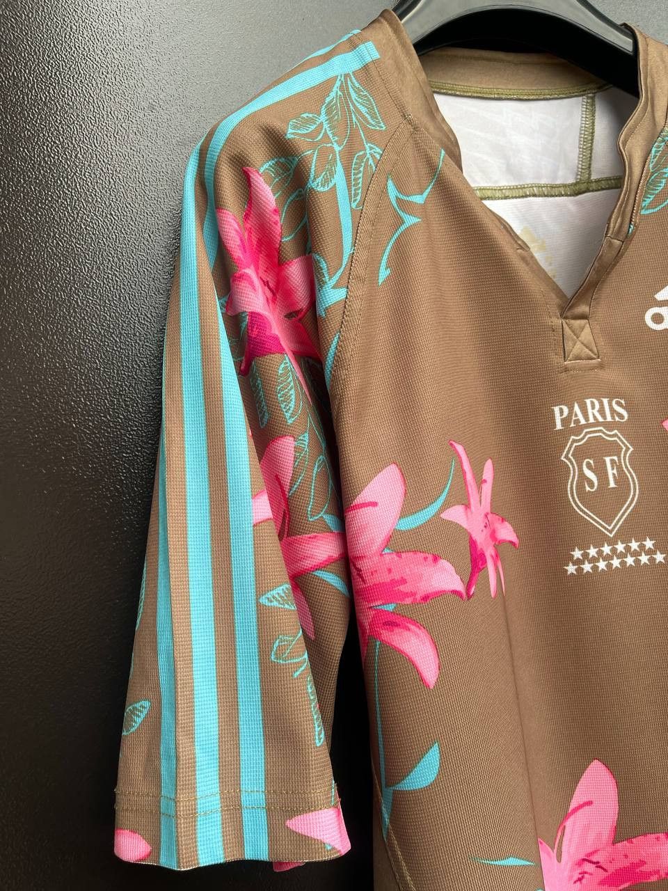 Vintage Adidas SF Paris Rugby floral jersey shirt France 2007 Size US M / EU 48-50 / 2 - 3 Thumbnail