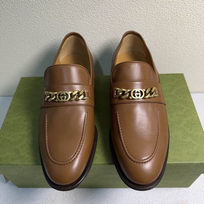 Gucci Gucci Interlocking Leather Casual Loafers for Men - Size US 8 / EU 41 - 2 Thumbnail