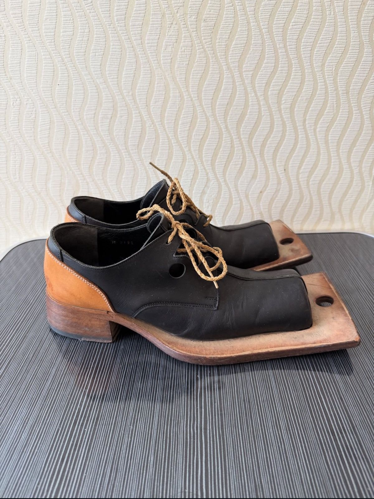 Koji Kuga koji kuga wooden platform derbies Size US 9.5 / EU 42-43 - 2 Thumbnail