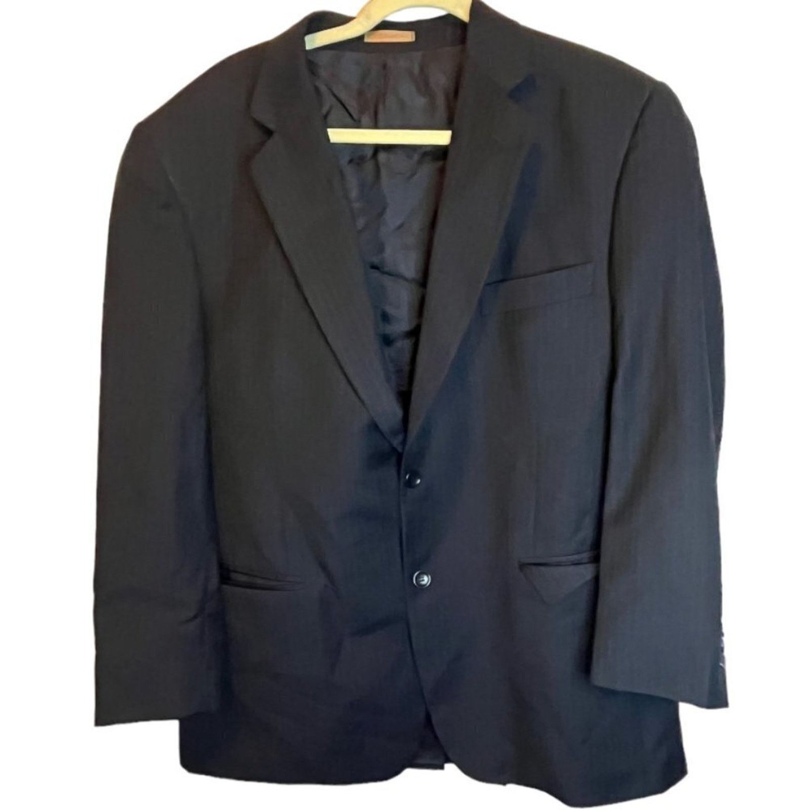 Angelo Nardelli Angelo Nardelli Jacket Men's 43/37 Blazer Pinstripe Black Size US S / EU 44-46 / 1 - 1 Thumbnail