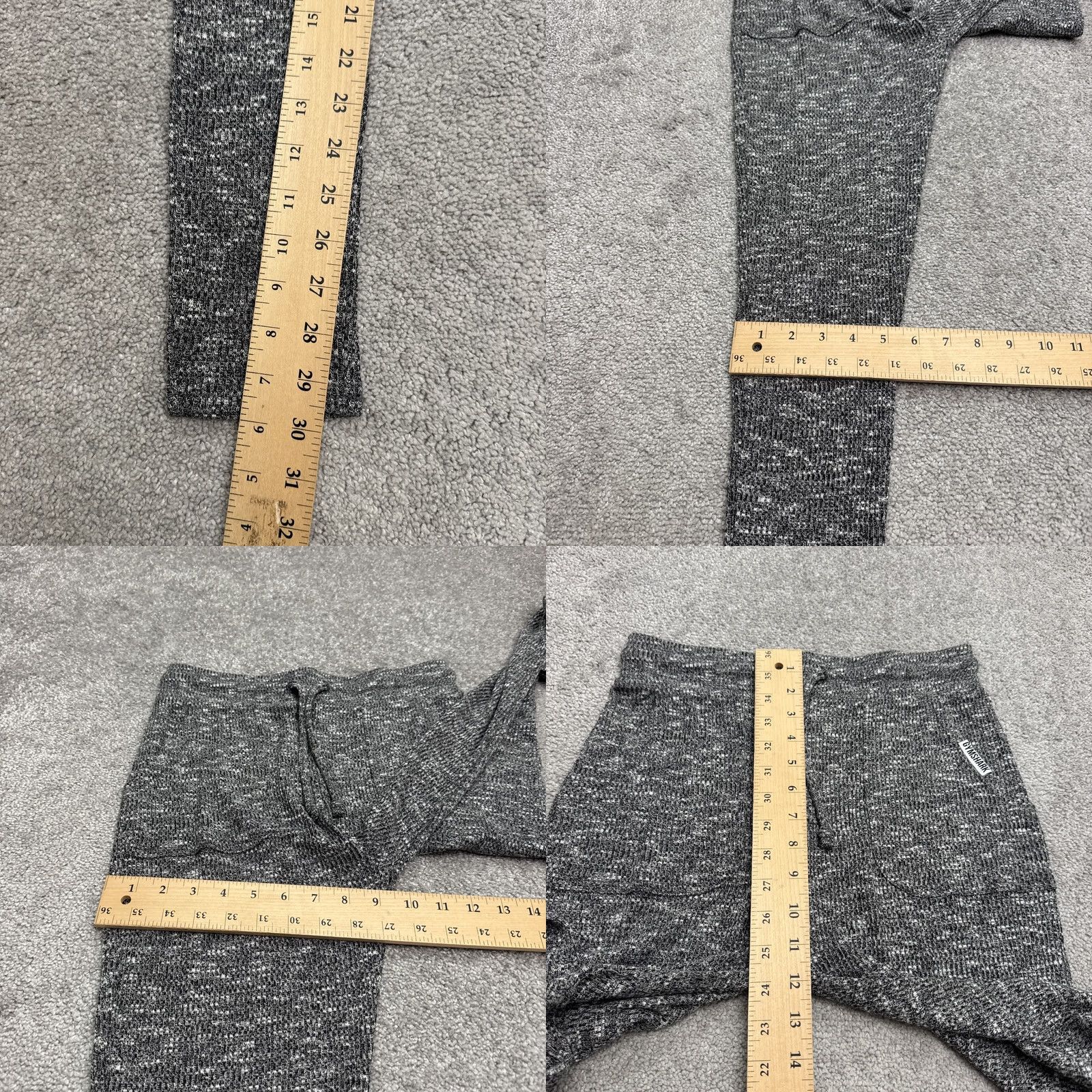 Gymshark Gymshark Leggings Womens Medium Marled Gray Slounge Ribbed Knit Activewear Sweatpants Size 32" / US 10 / IT 46 - 9 Thumbnail