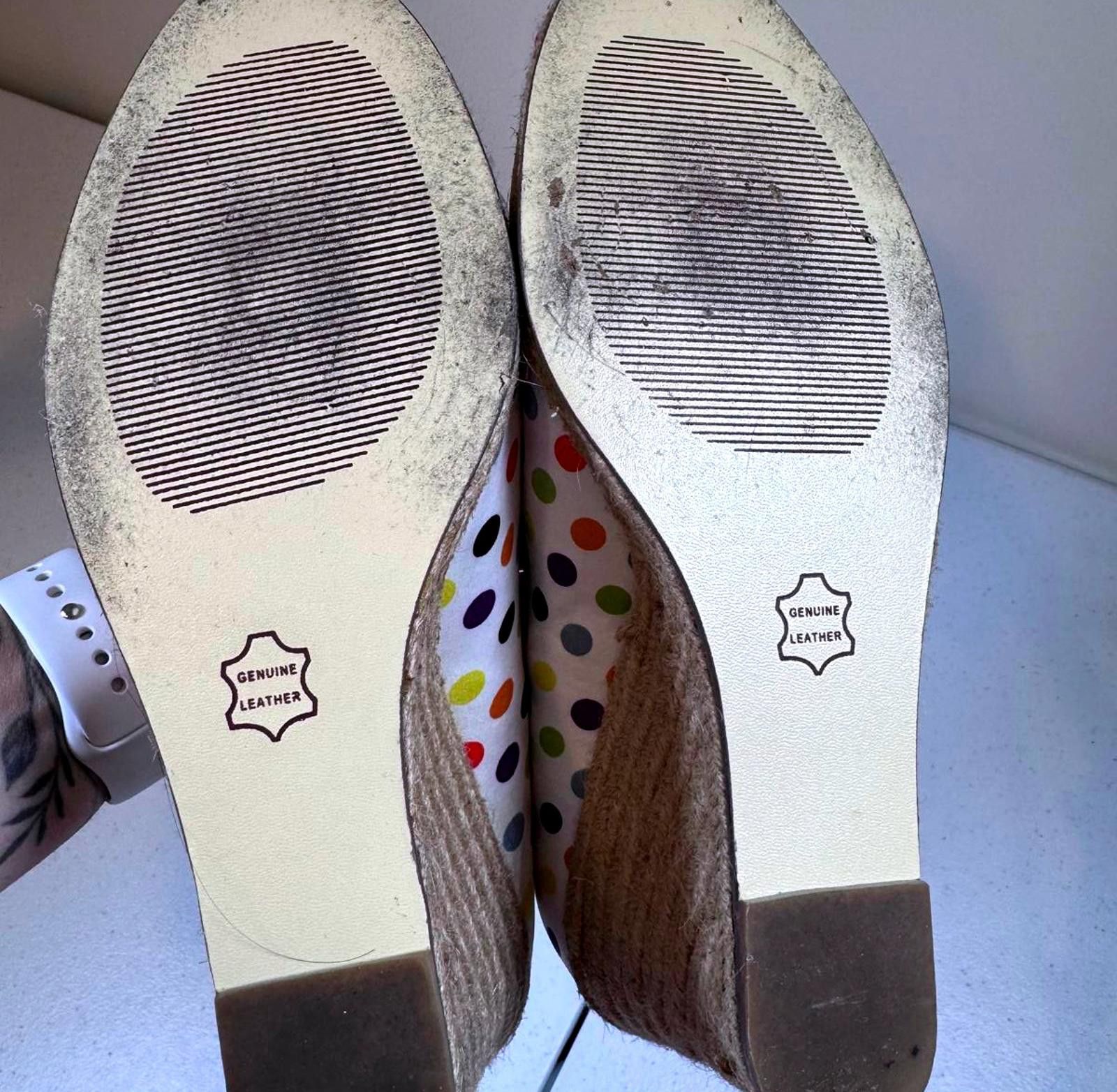 Steve Madden Steve Madden Multi-Color Polka Dot Wedge Heels Size US 10 / IT 40 - 4 Thumbnail
