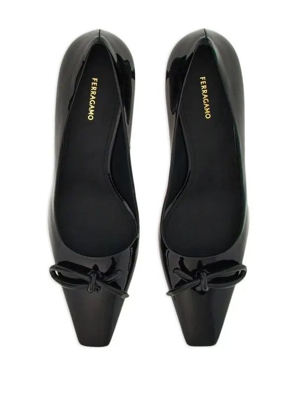Salvatore Ferragamo o1s1rm0924 Detailing Leather Pumps in Black Size US 9.5 / IT 39.5 - 4 Thumbnail