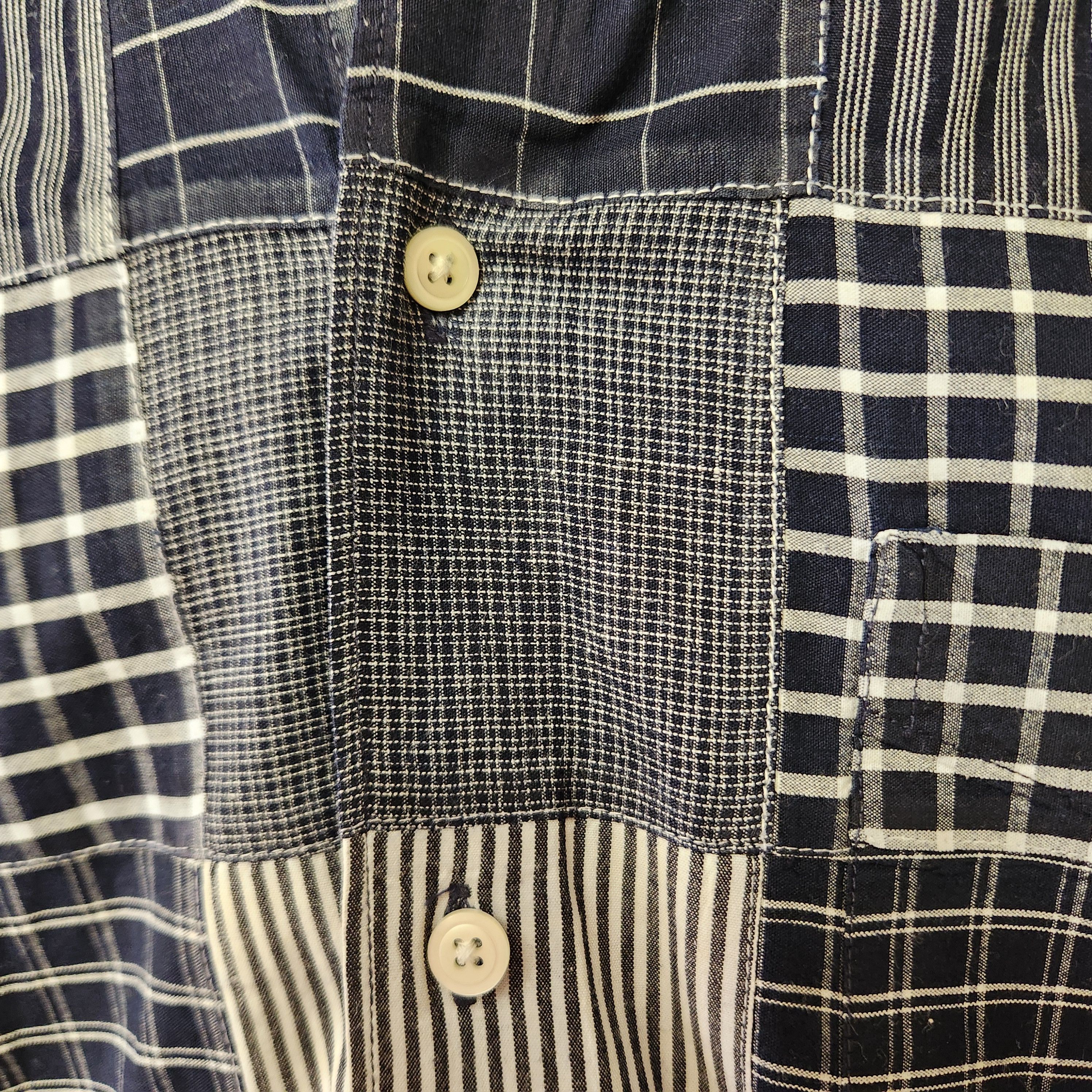 Nautica men's patchwork shirt L navy white Nautica button down Size US L / EU 52-54 / 3 - 5 Thumbnail