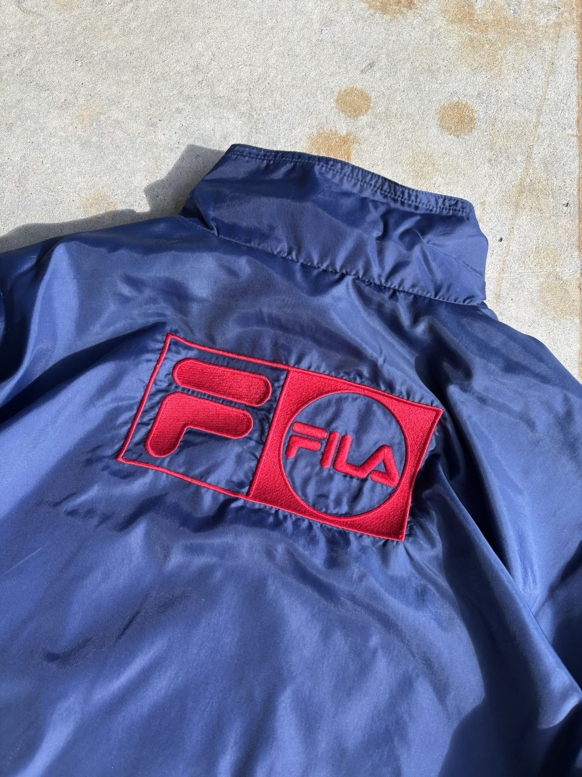 Fila Crazy Vintage 90s Fila Blue & Red Two Tone Windbreaker Size US XL / EU 56 / 4 - 5 Thumbnail