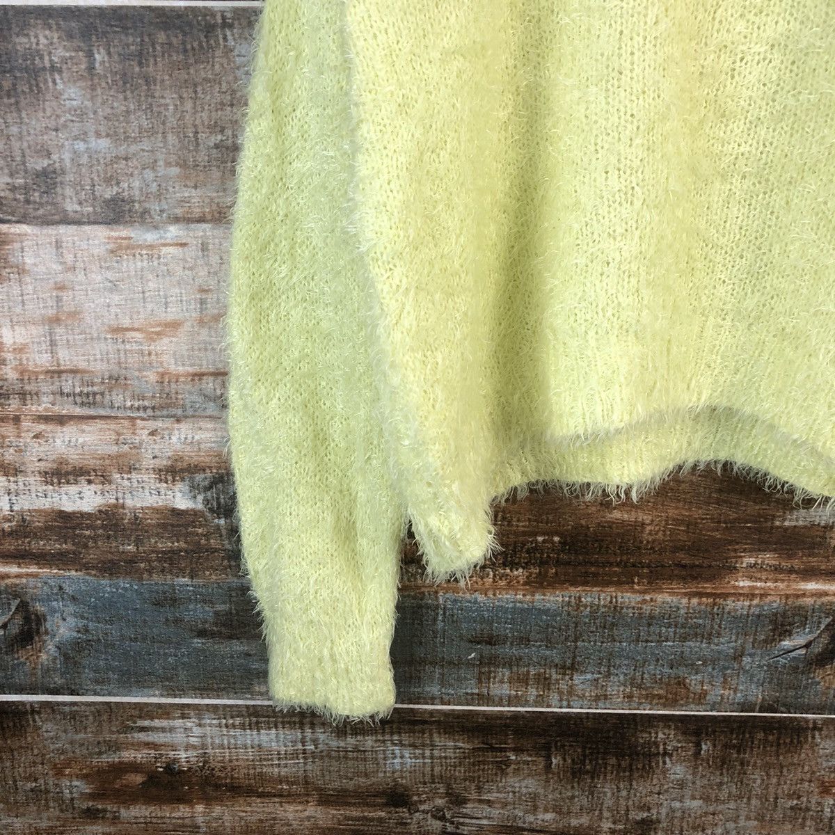 Vintage DL GU japan mohair shaggy Green Knitwear #C021 Size L / US 10 / IT 46 - 7 Thumbnail