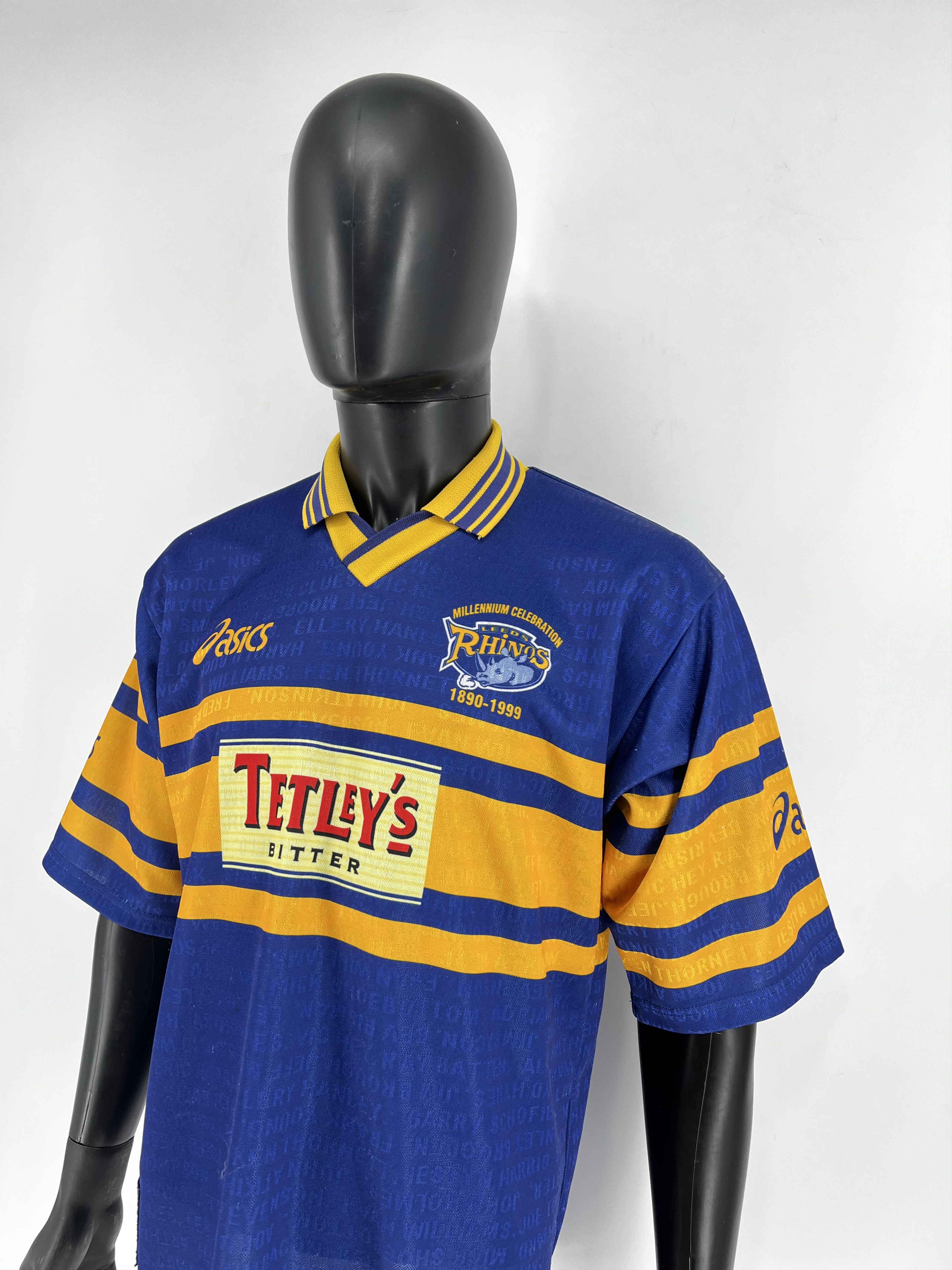 Asics × Vintage Vintage Leeds Rhinos Home Rugby Shirt Jersey ASICS Size US L / EU 52-54 / 3 - 4 Thumbnail
