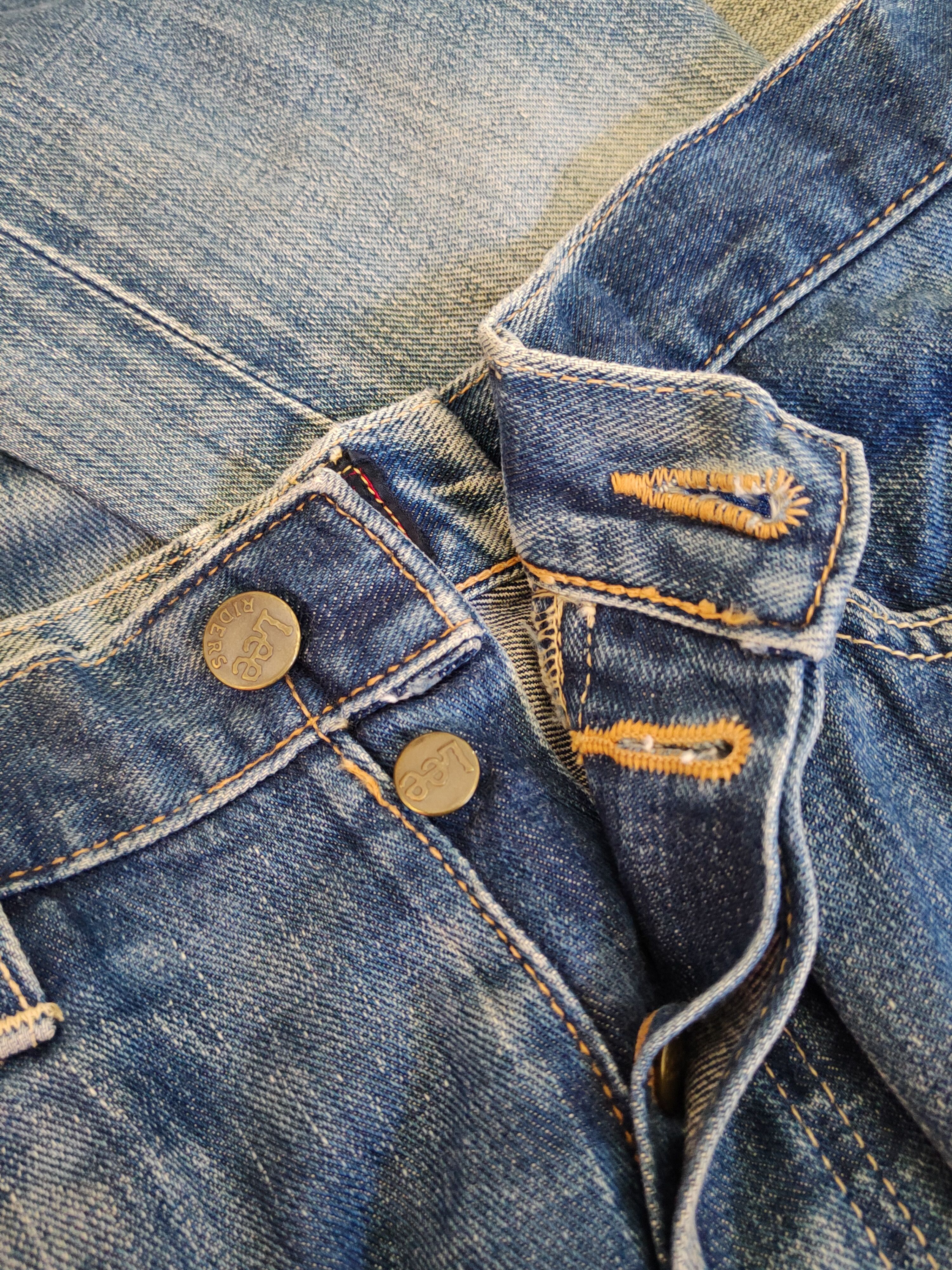 Japanese Brand Lee Dark Blue Faded Distressed Ripped Jeans #S1696 Size US 30 / EU 46 - 14 Thumbnail