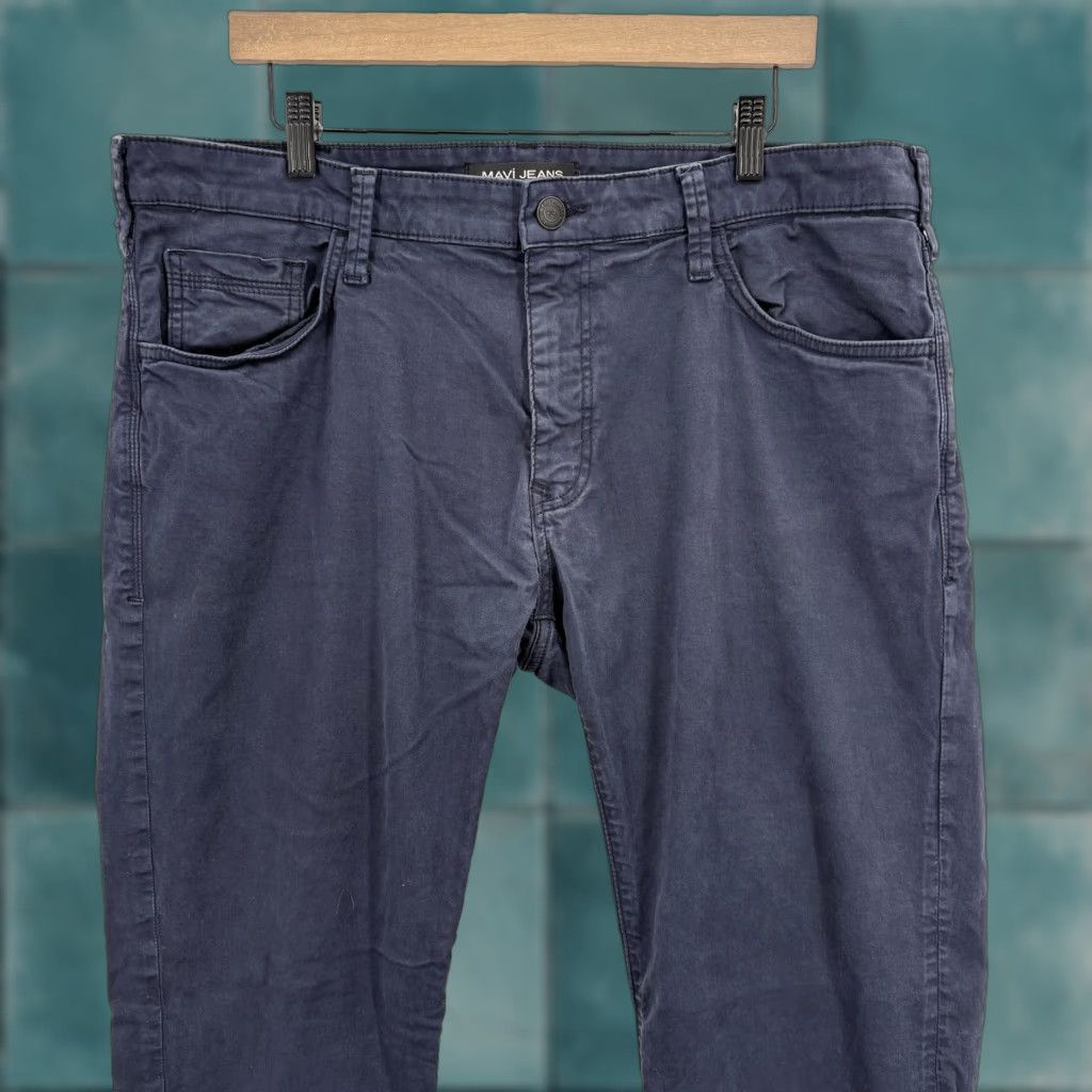 Mavi Mavi Jake 5-Pocket Pants Mens 38x32 Blue Dark Wash Slim Tapered Stretch Casual Size US 38 / EU 54 - 1 Thumbnail