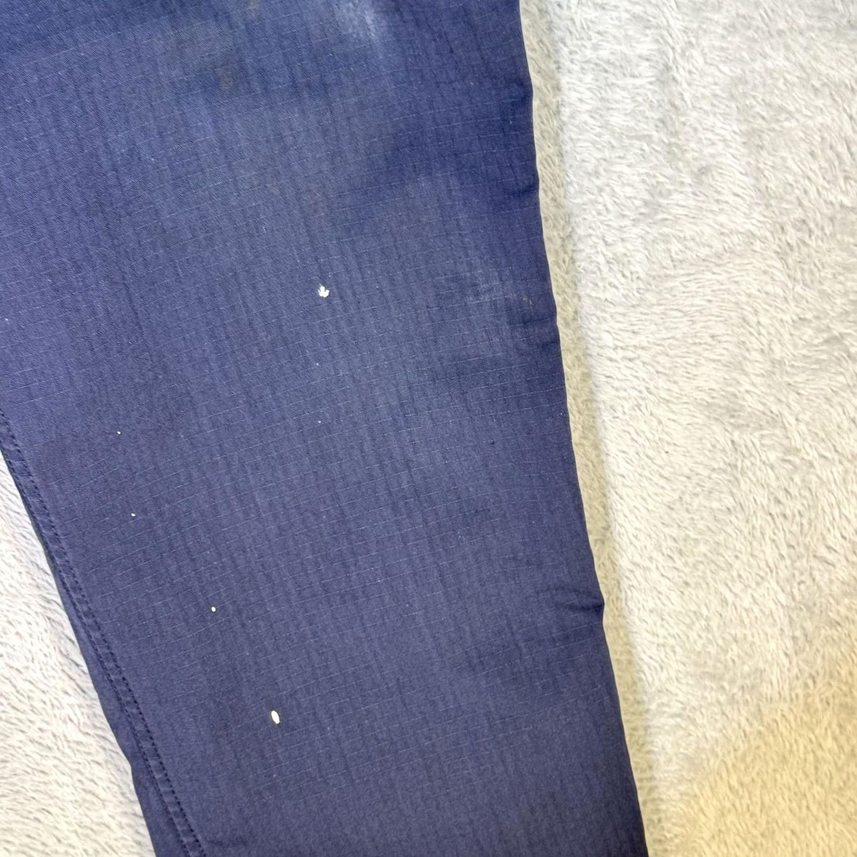 Carhartt Carhartt Pants Mens 40x30 Navy Ripstop Work Utility Relaxed Fit Paint Stains Size US 38 / EU 54 - 3 Thumbnail
