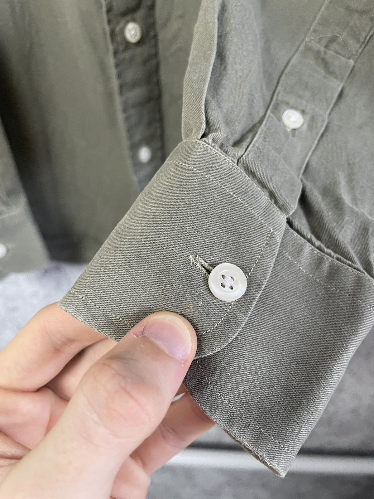 La Martina Vintage La Martina Khaki Long Sleeve Shirt Button Up Size US S / EU 44-46 / 1 - 12 Thumbnail