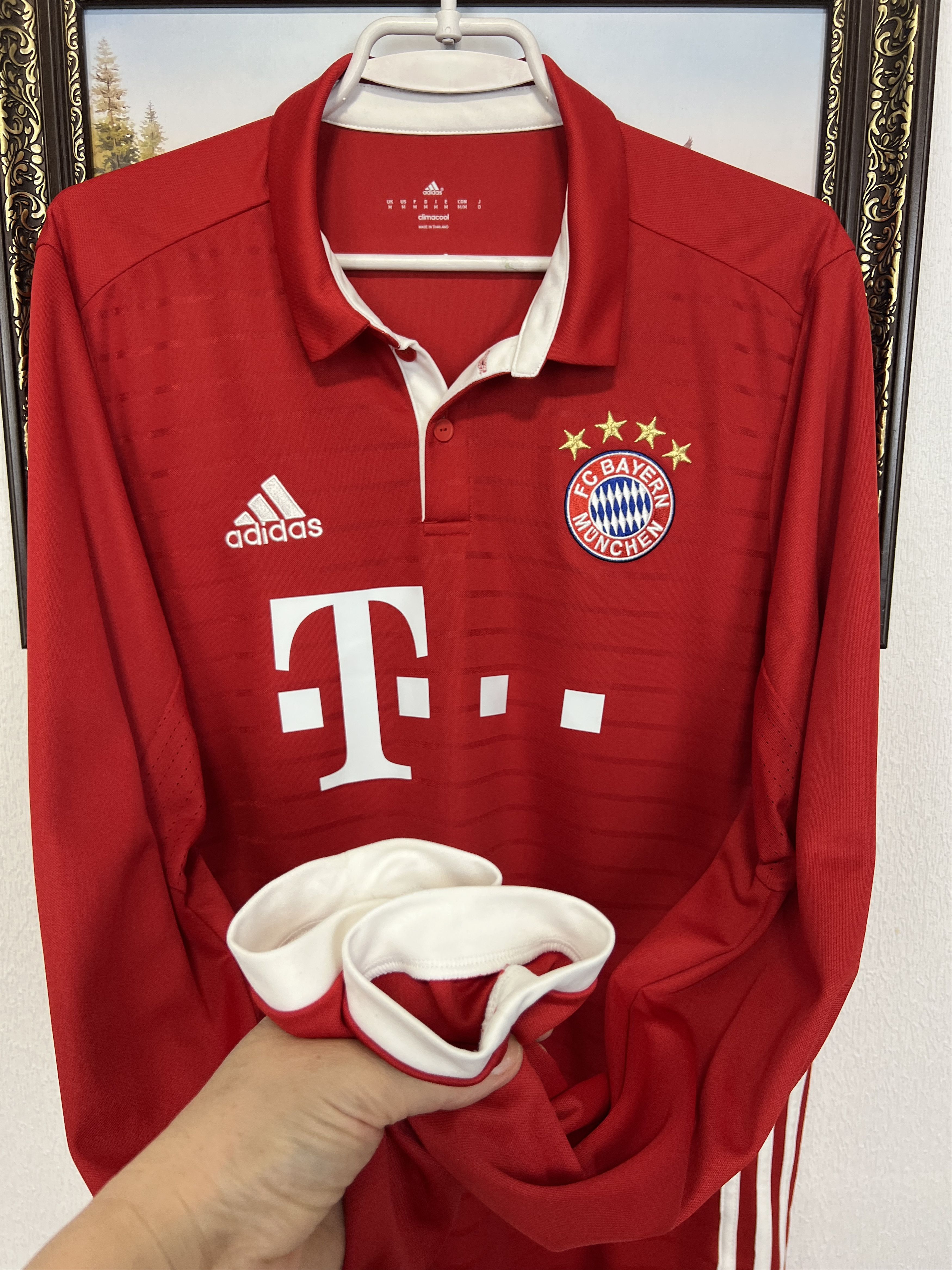 Adidas Bayern Munich Home football shirt Soccer Long Sleeve Jersey Size US M / EU 48-50 / 2 - 5 Thumbnail