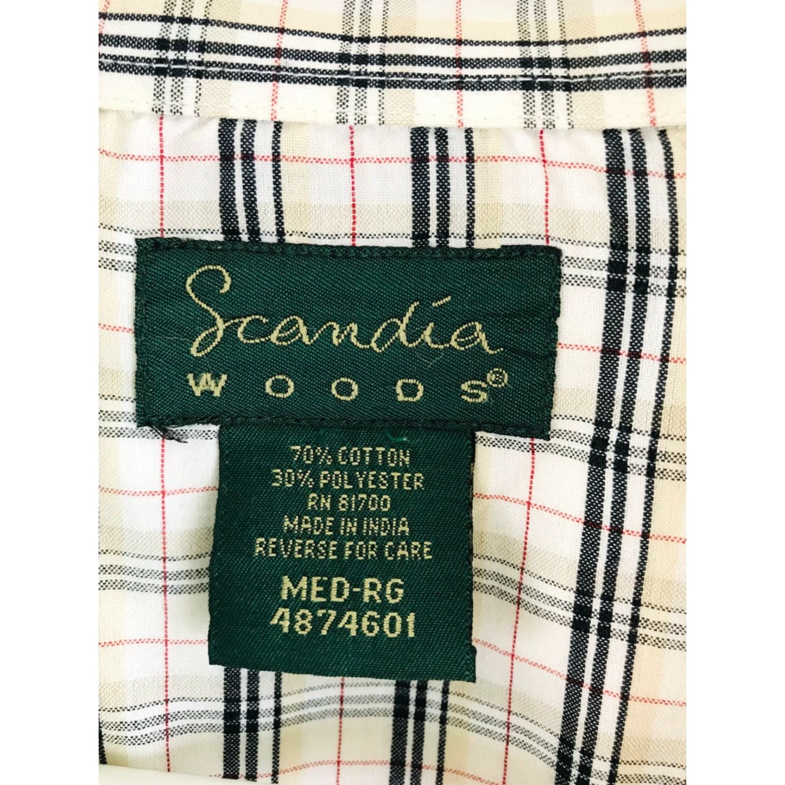 Vintage Scandia Woods Shirt Men Button-Up Short Sleeve Pockets Check Pearl Snap M Size US M / EU 48-50 / 2 - 5 Thumbnail