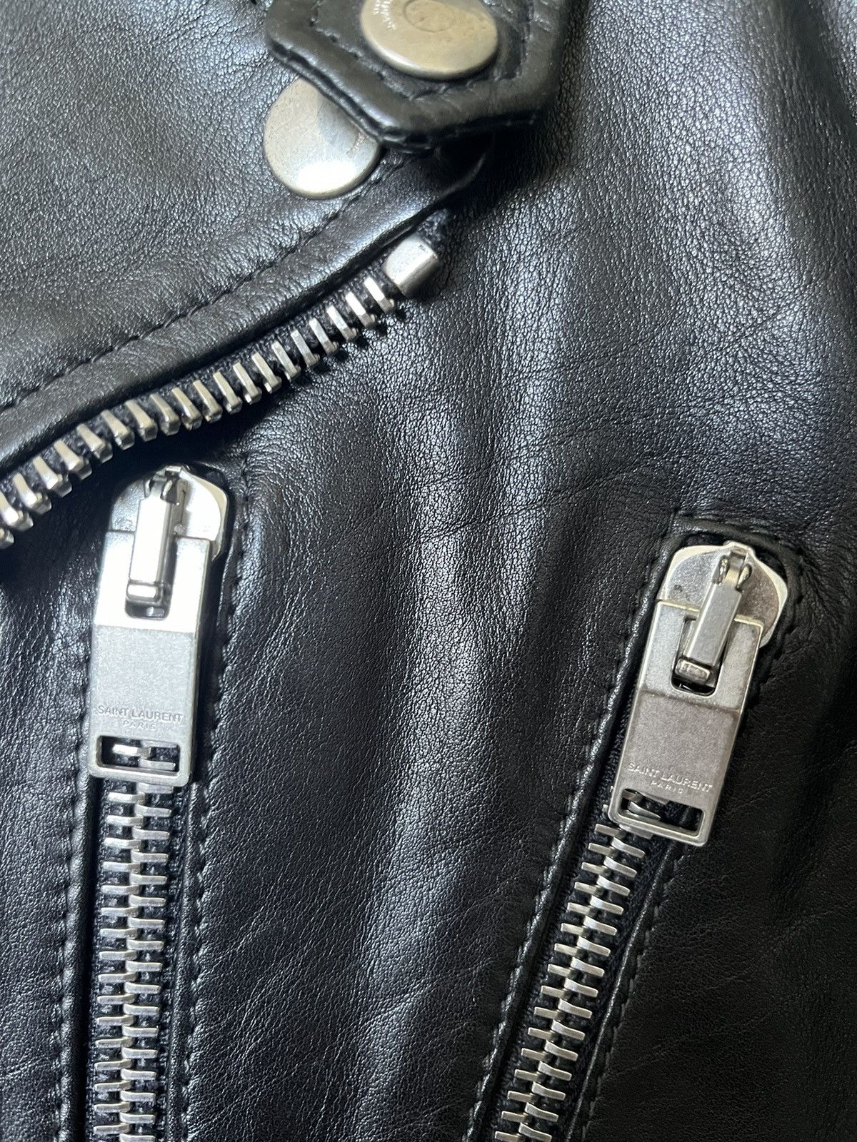 Hedi Slimane × Saint Laurent Paris Saint Laurent FW16 L17 Leather Jacket Size US S / EU 44-46 / 1 - 13 Thumbnail