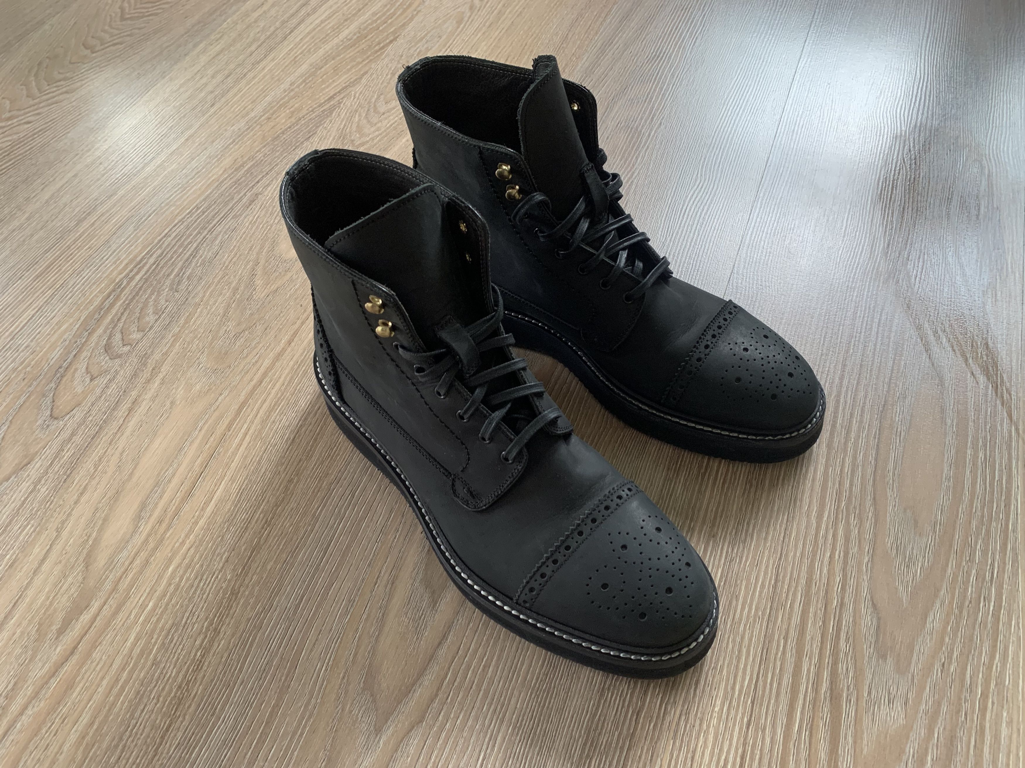Alexander McQueen Rare Archival Alexander McQueen Black Leather Boots Size US 9 / EU 42 - 11 Thumbnail