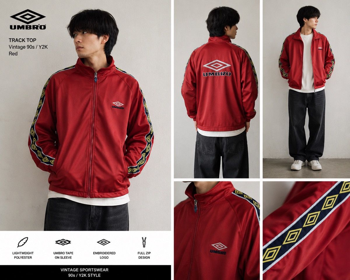 Umbro UMBRO Vintage 90's Y2K Streetwear Sportwear Tracktop Size US L / EU 52-54 / 3 - 12 Thumbnail