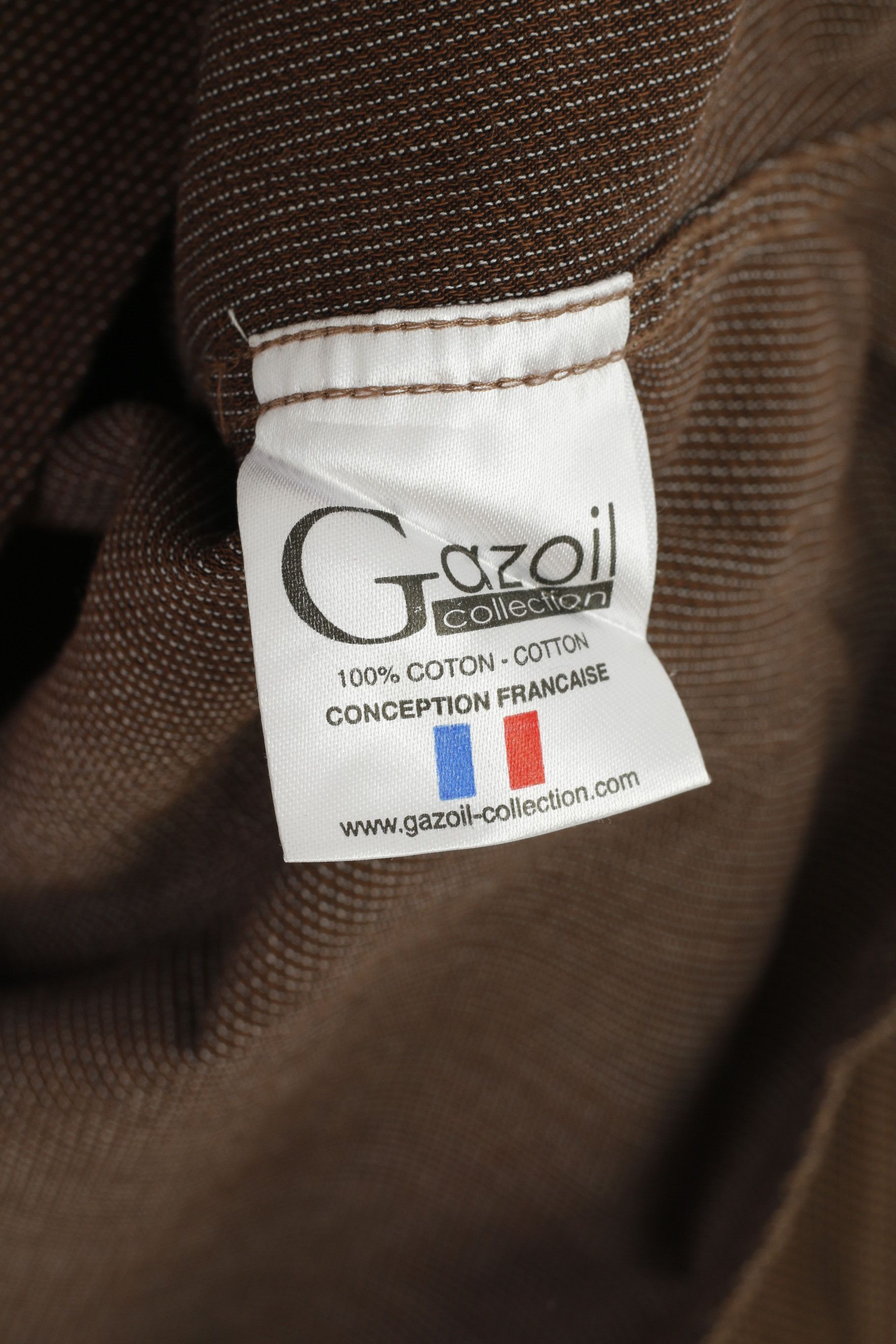 Vintage Gazoil Collection Men L Casual Shirt Brown Checkered 11014 Size US L / EU 52-54 / 3 - 5 Thumbnail