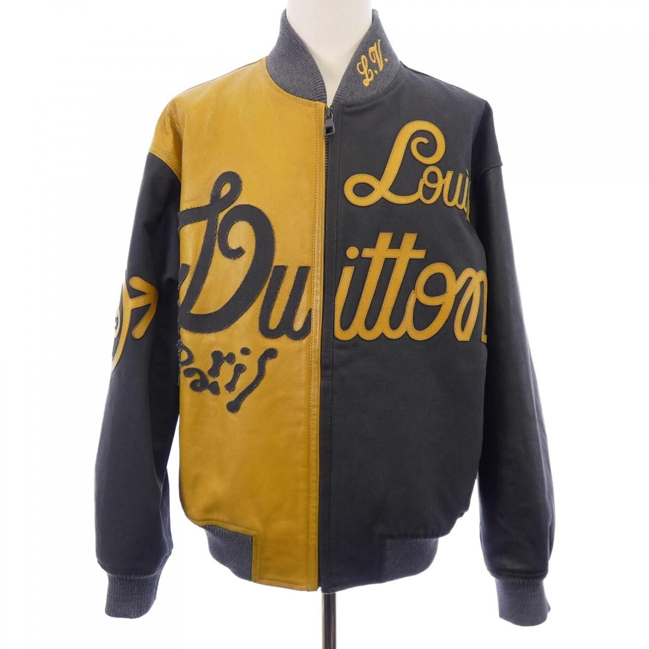 Louis Vuitton Louis Vuitton Louis Vuitton Mixed Canvas And Leather Jacket Leather Outerwear HOL76EXS0 DUTY FREE for USA Size ONE SIZE - 1 Thumbnail