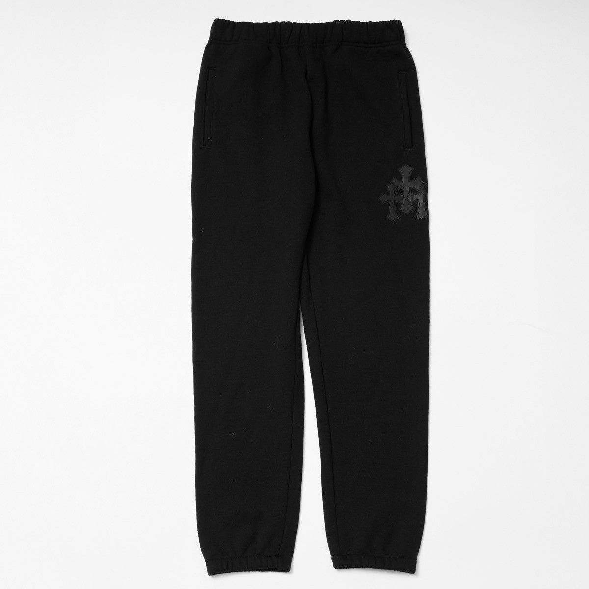 Chrome Hearts CHROME HEARTS PAPER JAM CEMETERY CROSS PATCH BLACK SWEATPANTS BLACK Size US 29 - 1 Thumbnail