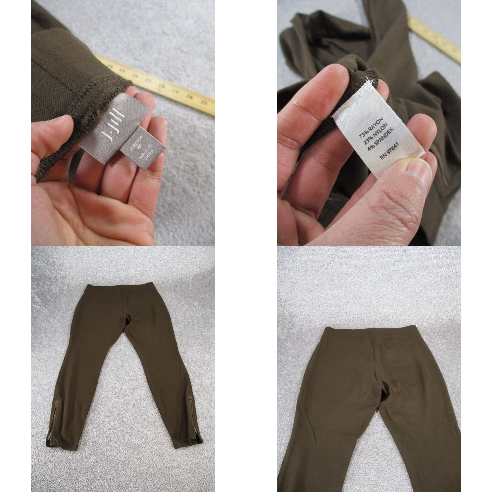 J. Jill J.Jill Pants Womens Medium Brown Stretch Pull On Skinny Twill Ankle Size 32" / US 10 / IT 46 - 8 Thumbnail