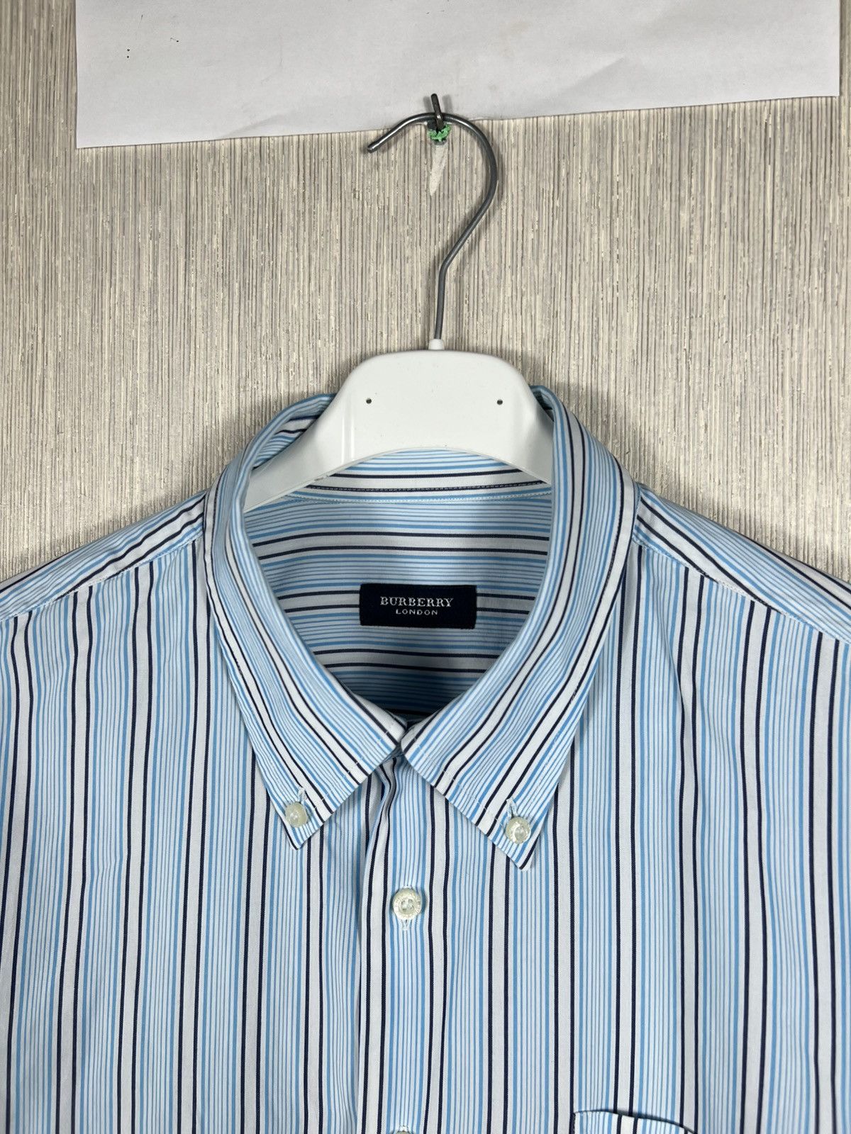 Burberry Vintage Burberry London sussex striped pocket logo shirt Size US XXL / EU 58 / 5 - 4 Thumbnail