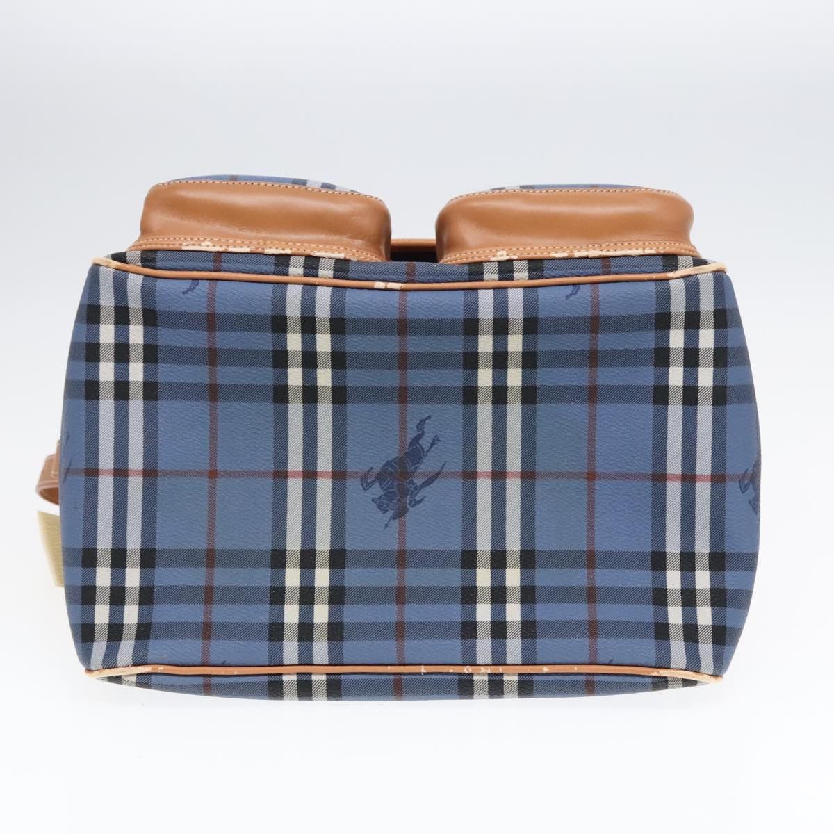 Burberry Burberry Nova Check Shoulder Bag Pvc Leather Blue Gold Size ONE SIZE - 10 Thumbnail