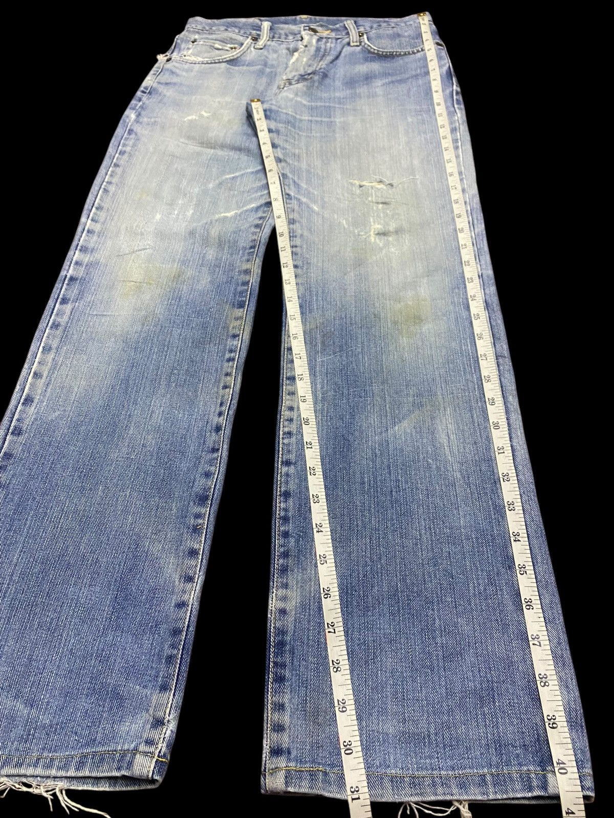 Junya Watanabe Vintage Edwin Patched Faded Wash Distressed Jeans Size US 30 / EU 46 - 20 Thumbnail