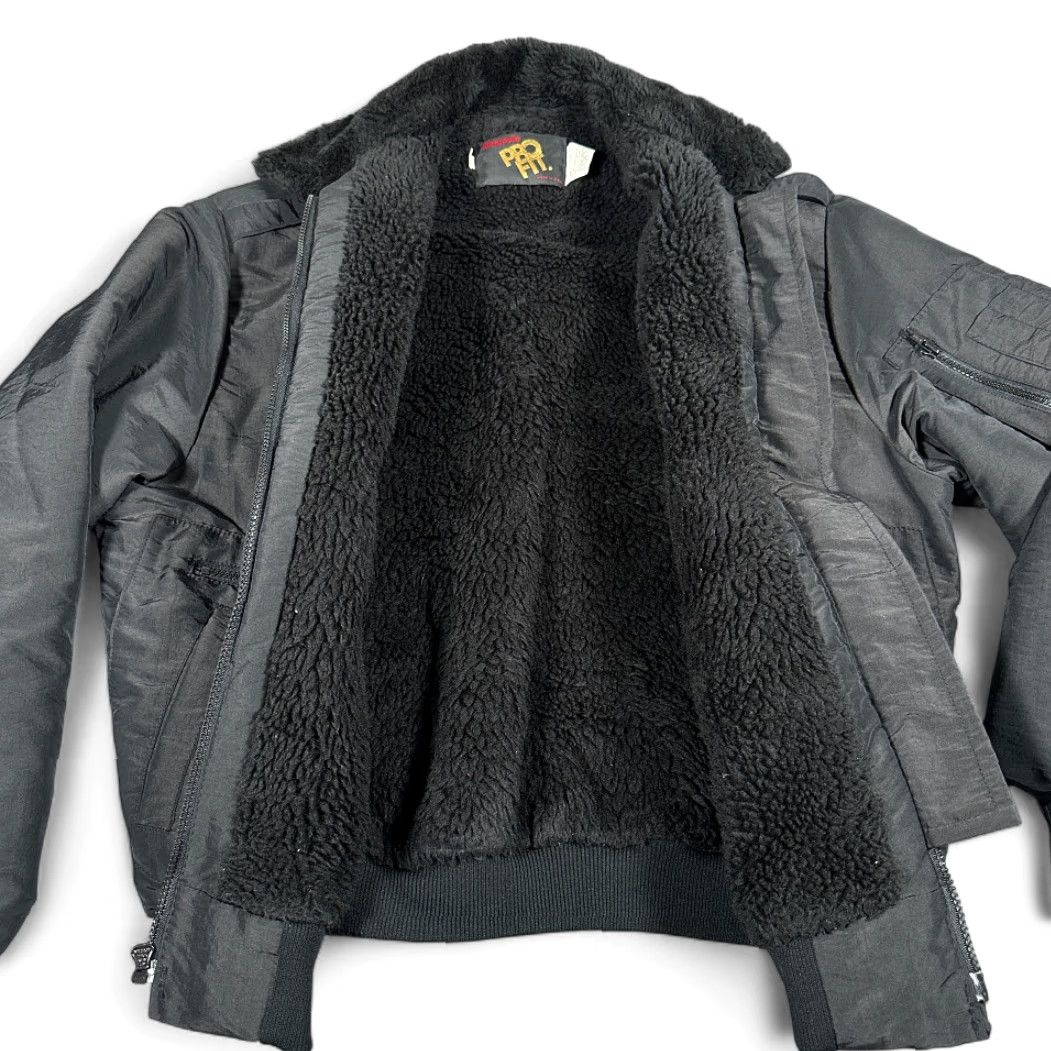 Vintage VINTAGE King Louie Jacket Bomber Adult LARGE Black Sherpa Fur Collar USA 80s Jacket Size US L / EU 52-54 / 3 - 4 Thumbnail