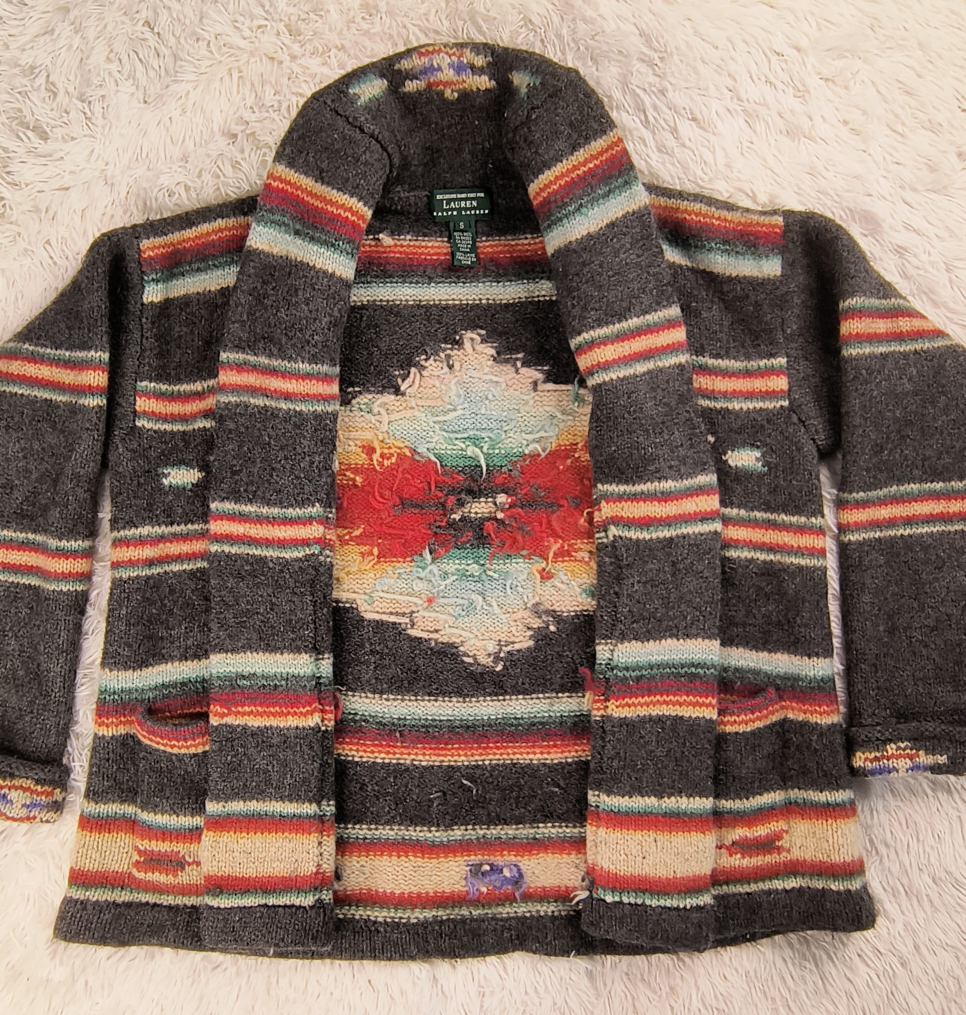 Lauren Ralph Lauren Vintage Lauren hand knit by Ralph Lauren 100% wool coat Size S / US 4 / IT 40 - 6 Thumbnail
