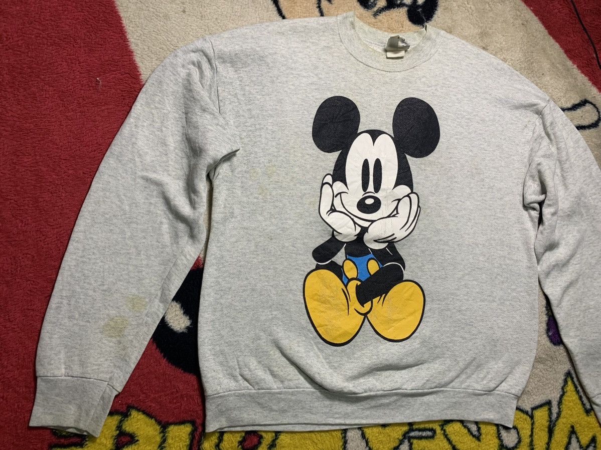 Disney 90s MICKEY MIRROR PRINT CREWNECK RARE Size US L / EU 52-54 / 3 - 3 Thumbnail