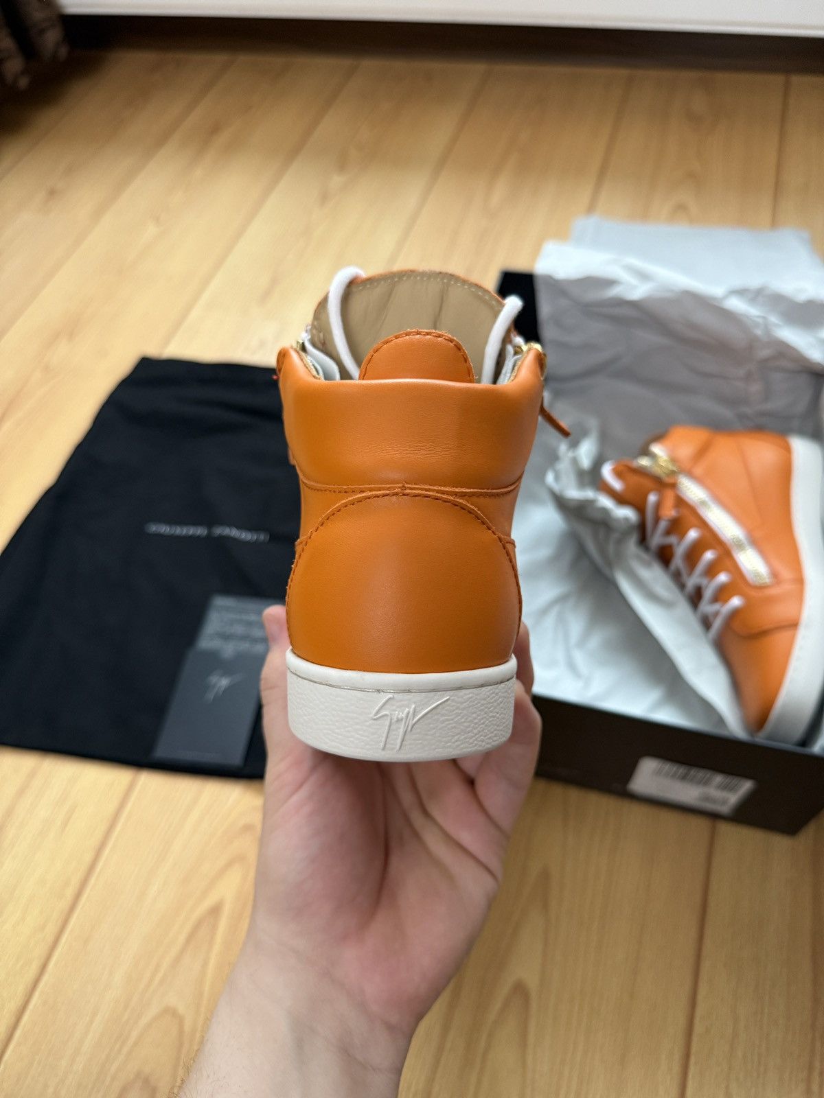 Giuseppe Zanotti Giuseppe Zanotti Brek High Orange Gold Zip BNIB 37 Size US 7 / IT 37 - 3 Thumbnail