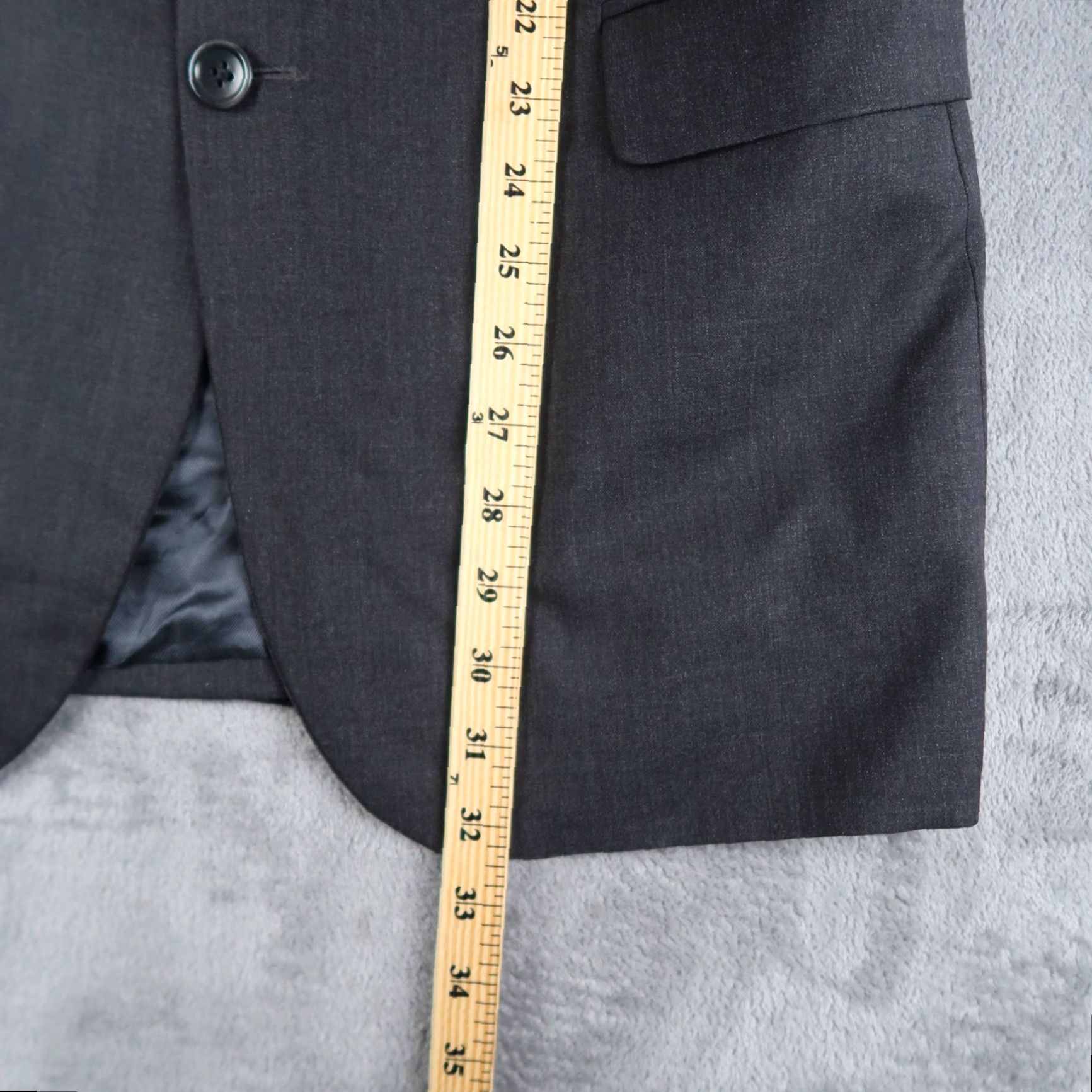 Brooks Brothers Brooks Brothers 1818 Fitzgerald Blazer Jacket Single-Breasted Two-Button Notch Gray Wool 40L Mens USA Size 40R - 6 Thumbnail