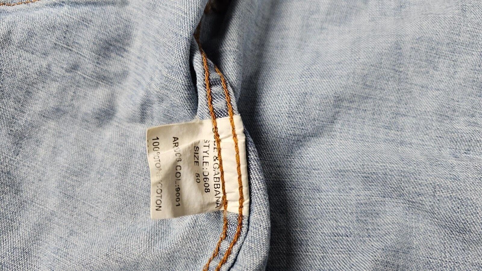 Dolce & Gabbana × Vintage Vintage 90s Dolce & Gabbana Cropped Denim Jacket Size XL / US 12-14 / IT 48-50 - 12 Thumbnail