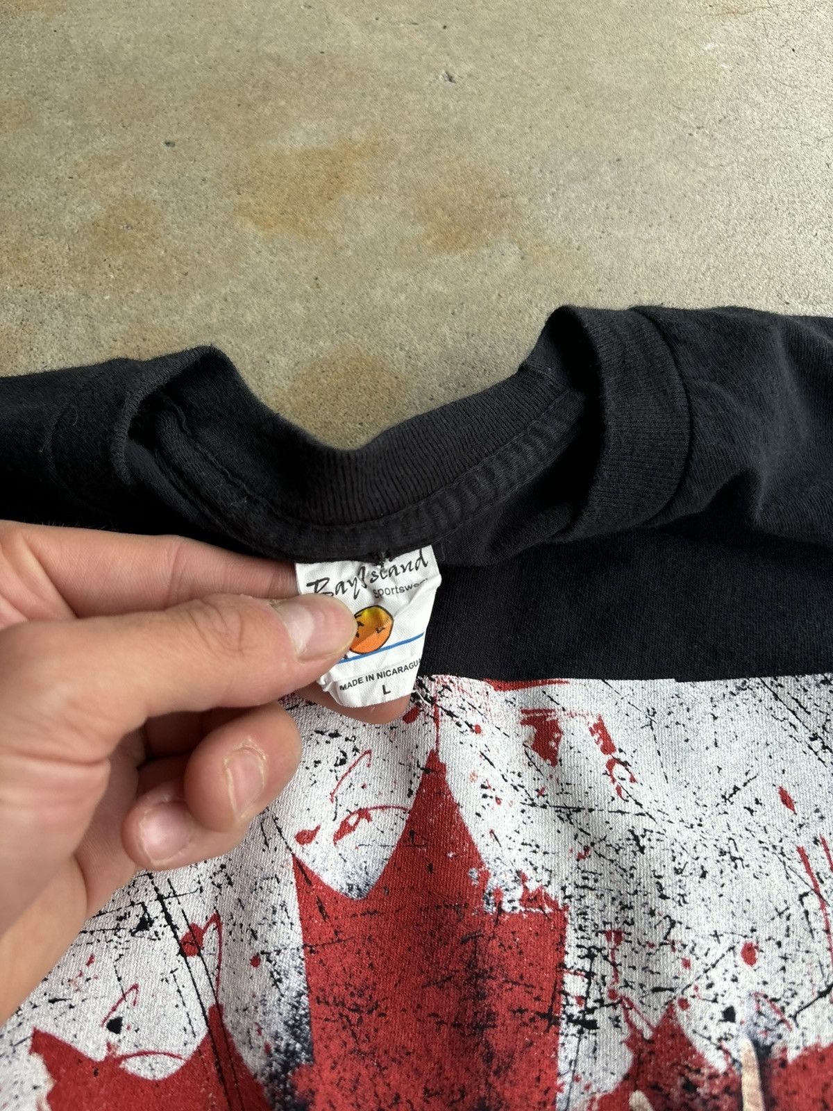 Band Tees × Vintage Crazy Vintage Kiss Canada Tour 2013 Faded Black Boxy Tee Size US L / EU 52-54 / 3 - 4 Thumbnail
