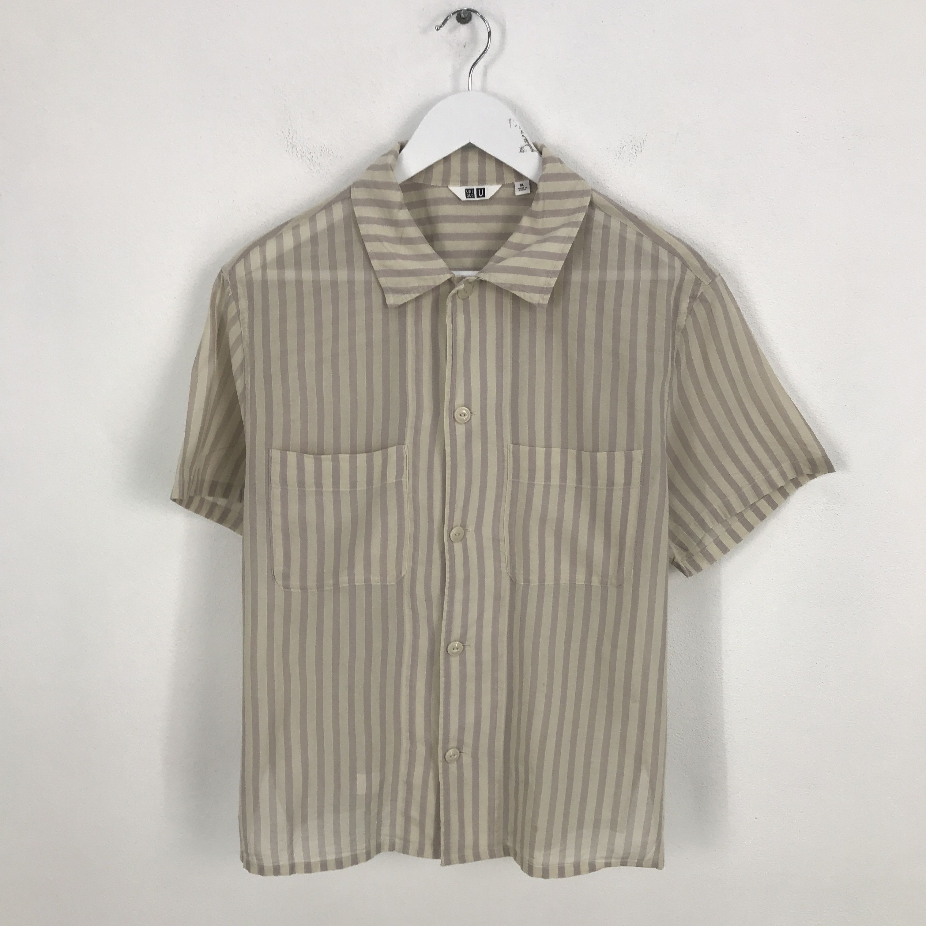 Japanese Brand × Uniqlo Rare Uniqlo Striped short sleeve t-shirt Size US L / EU 52-54 / 3 - 1 Thumbnail