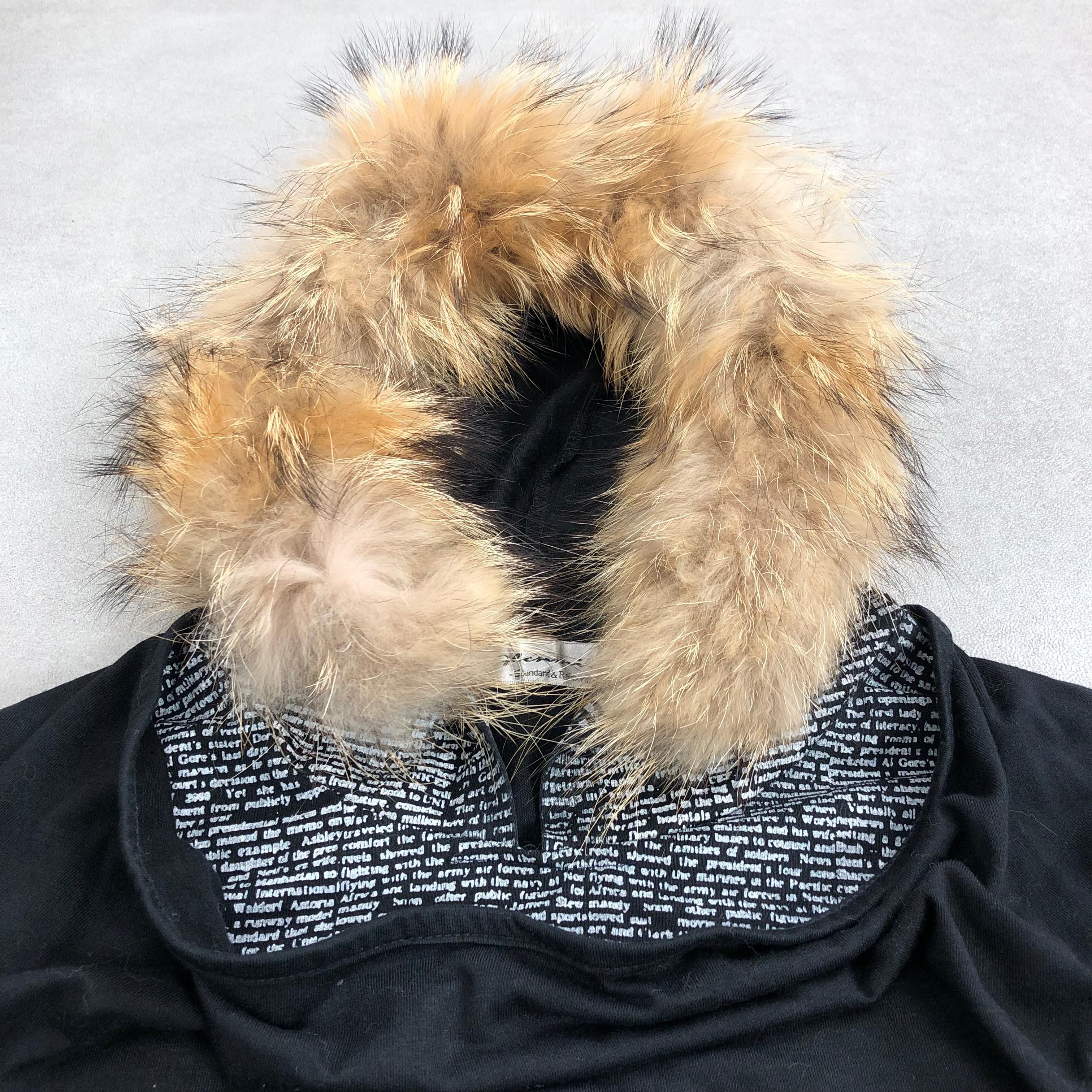 Japanese Brand Y2K Japanese Double Layers Print Gothic Poem Fur Zip Hoodie Size US M / EU 48-50 / 2 - 11 Thumbnail