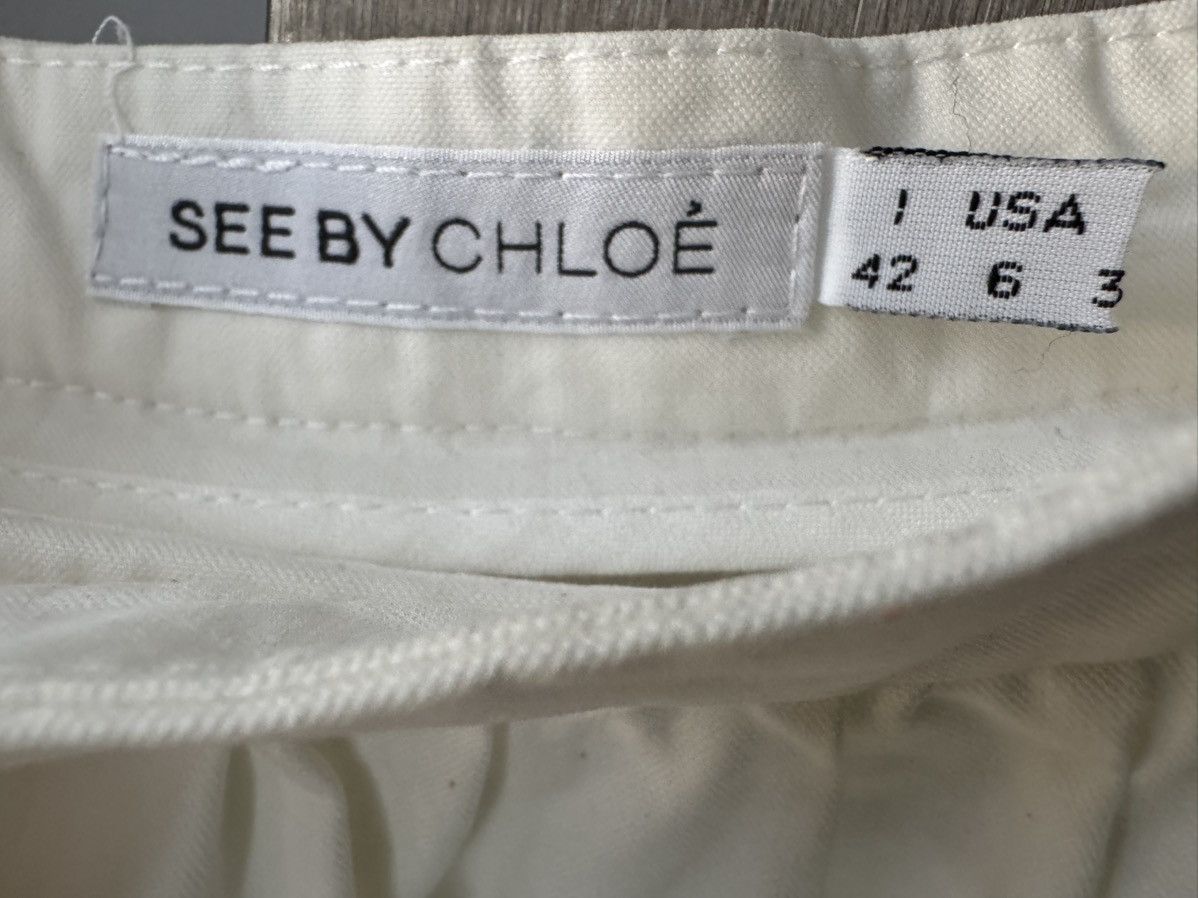 Chloe Chloé White Cotton Skirt – Size 6 US / 42 IT – Made in Italy Size 28" / US 6 / IT 42 - 11 Thumbnail