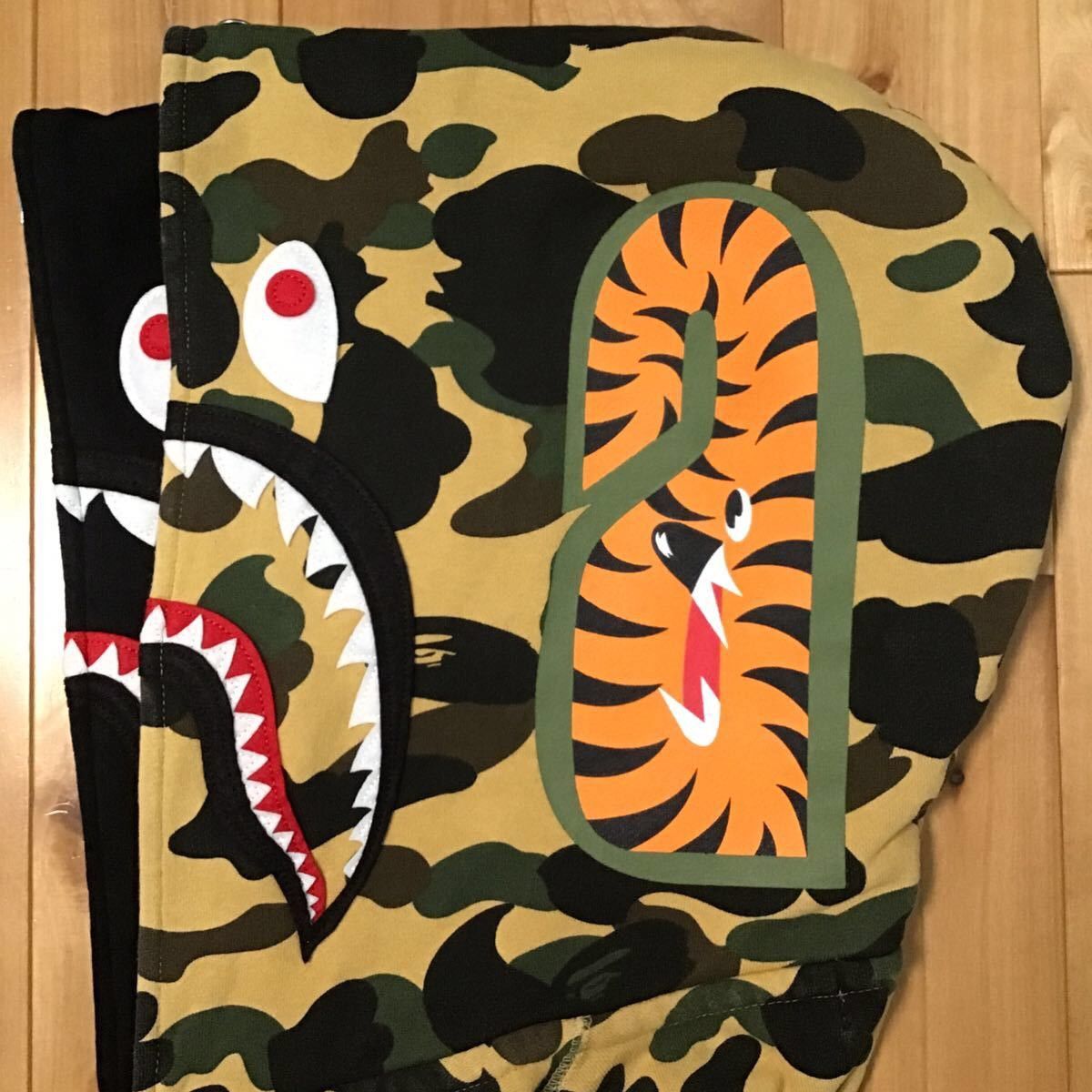 Bape BAPE Double shark full zip hoodie 1st camo yellow APE Size US M / EU 48-50 / 2 - 5 Thumbnail