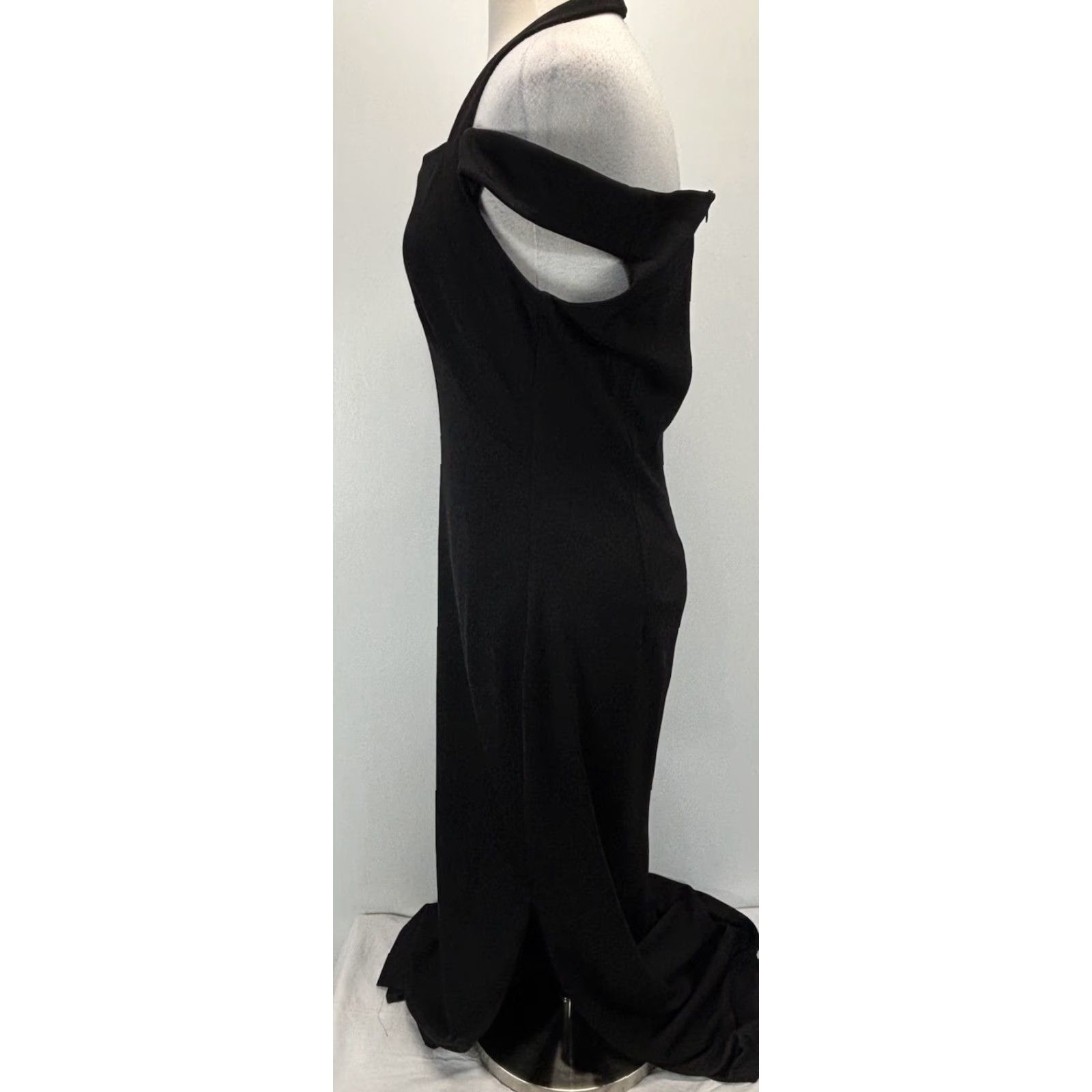Ralph Lauren Lauren Ralph Lauren Halter Maxi Dress Women’s Gown Black Side Slit Long Sz 12 Size XL / US 12-14 / IT 48-50 - 2 Thumbnail