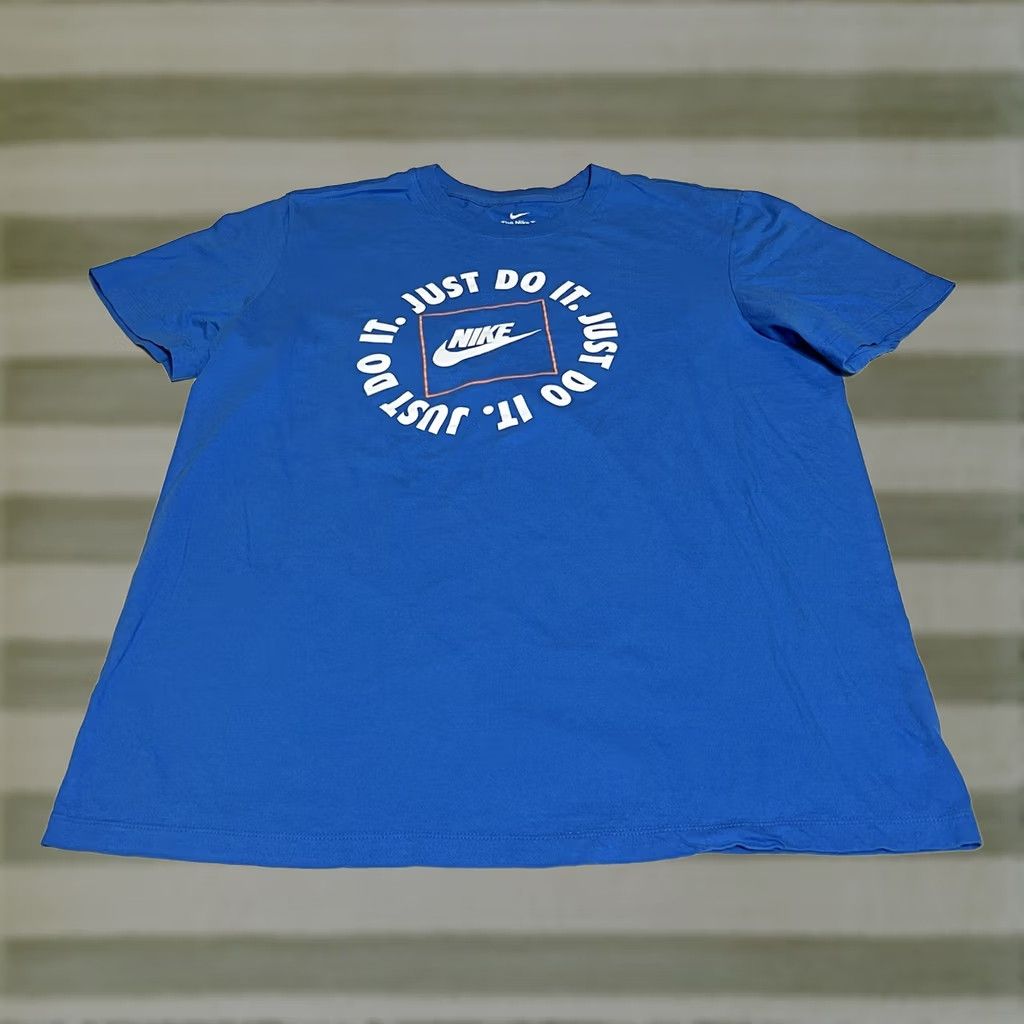 Nike Nike Tee Shirt Just Do It Mens Large Blue Cotton Spell Out Shirt Size US L / EU 52-54 / 3 - 1 Thumbnail