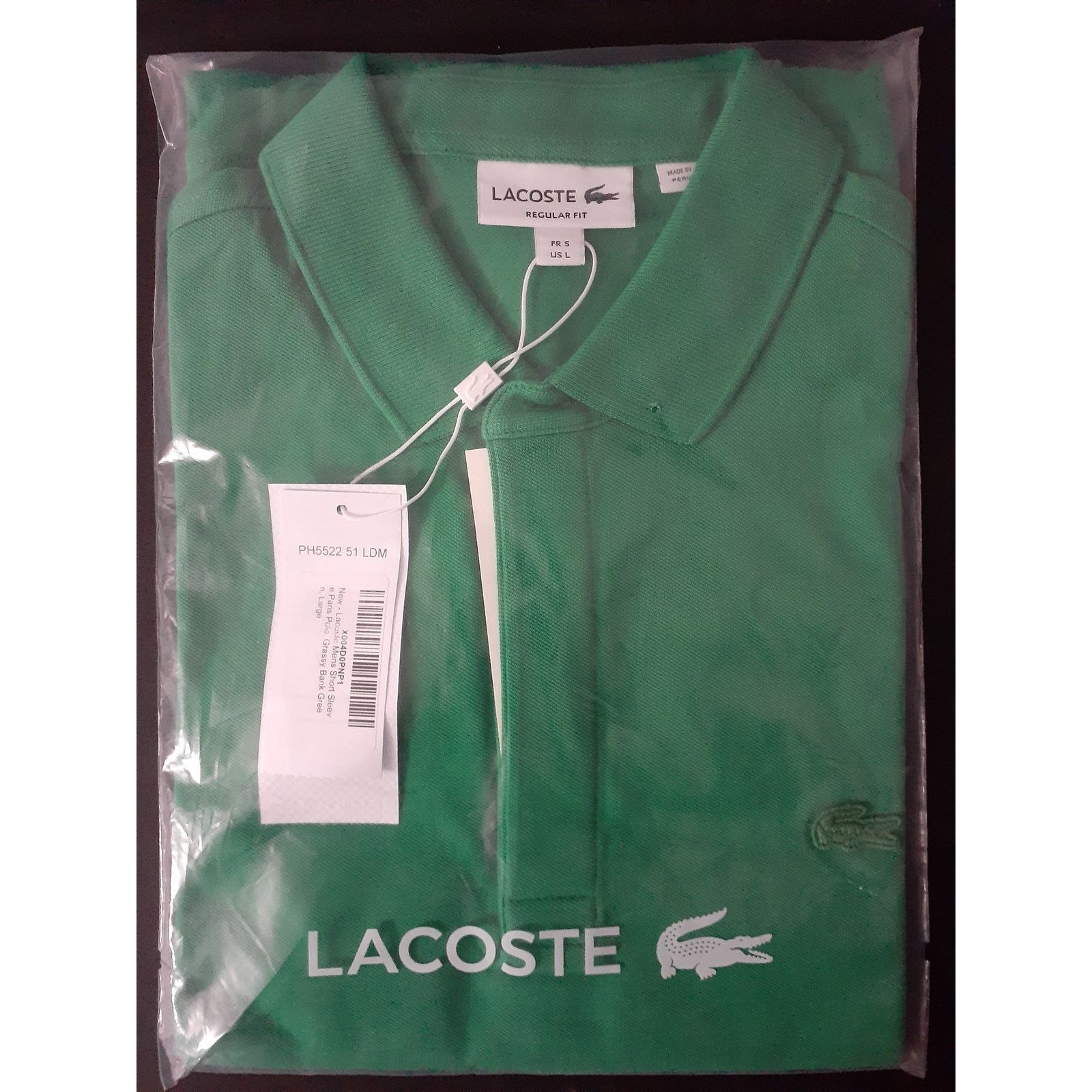Lacoste Lacoste Mens Short Sleeve Paris Polo Grassy Bank Green L Size US L / EU 52-54 / 3 - 2 Thumbnail