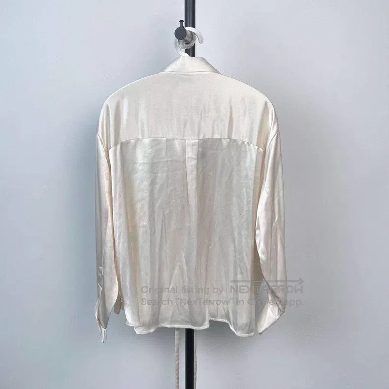 Loewe Loewe Champagne White Logo Long Sleeve Shirt Size XS / US 0-2 / IT 36-38 - 2 Thumbnail