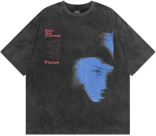 Other Blue Face Letter Print Graphic T Shirt Size US M / EU 48-50 / 2 - 3 Thumbnail